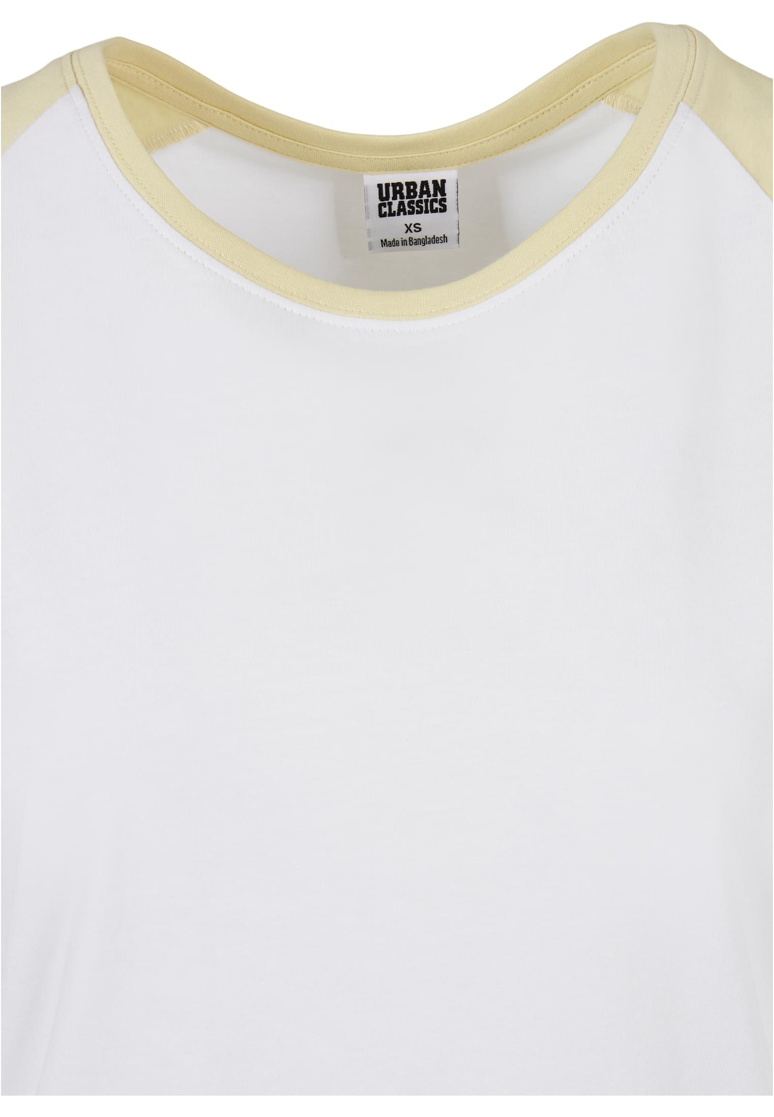 T-shirt contrastées femme Raglan blanc/jaune pâle 3XL
 - variant image 7
