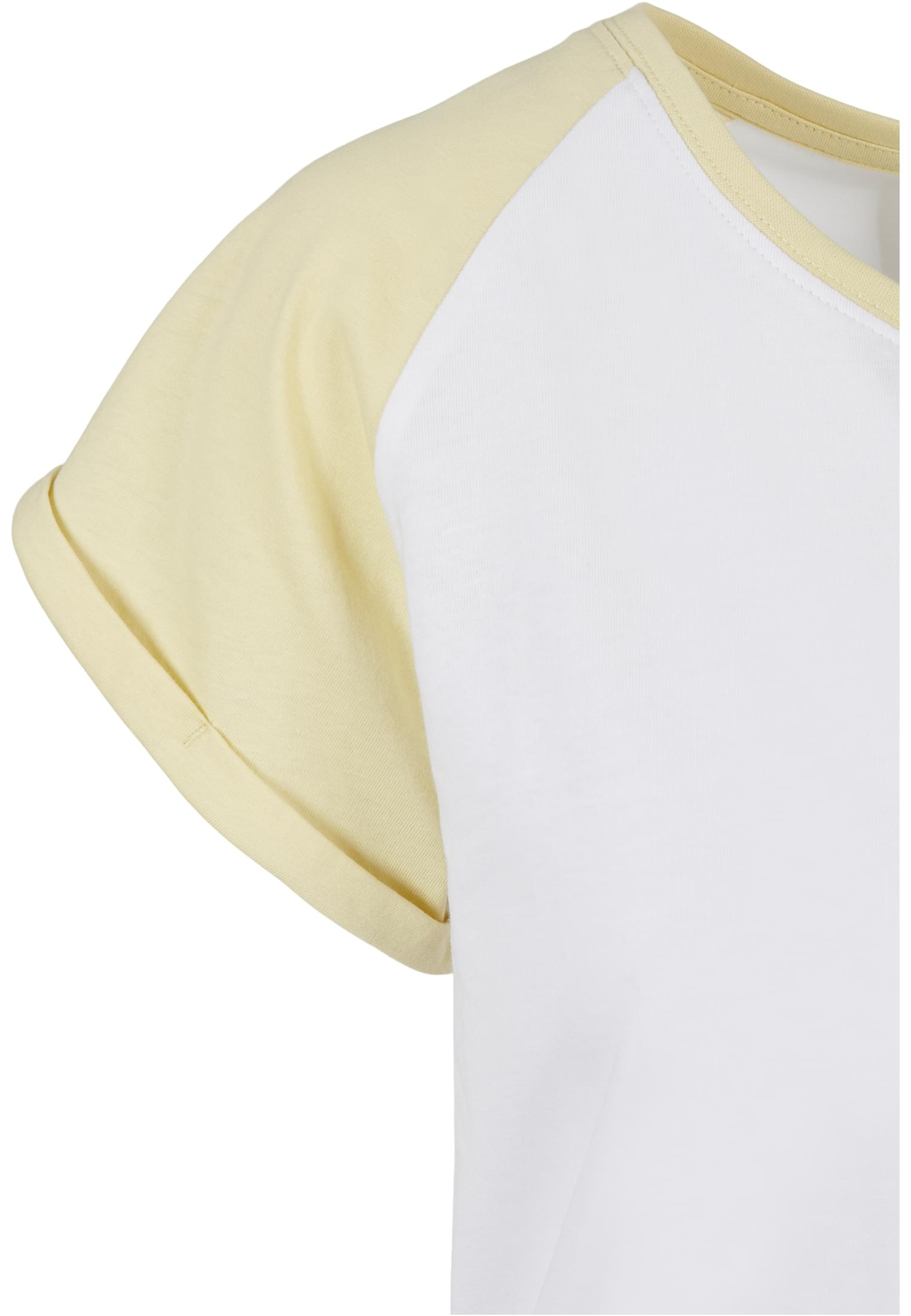 T-shirt contrastées femme Raglan blanc/jaune pâle 3XL
 - variant image 8