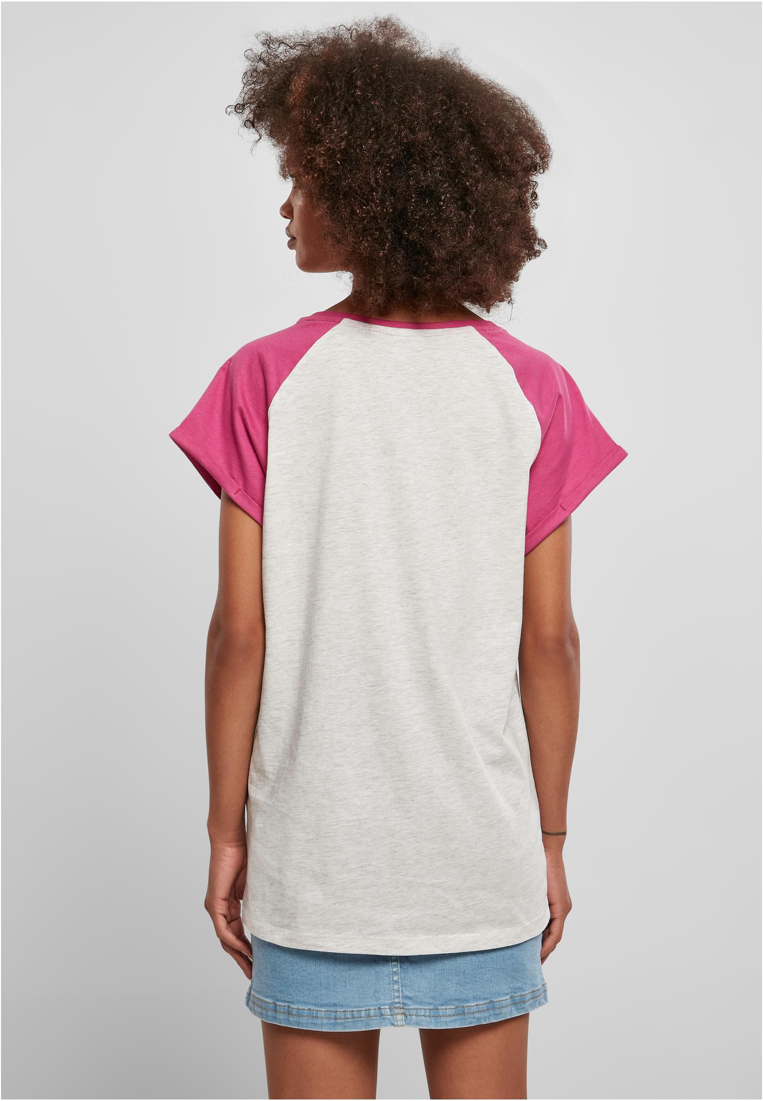 T-shirt contrast raglan femme gris clair/violet vif 3XL
 - variant image 2