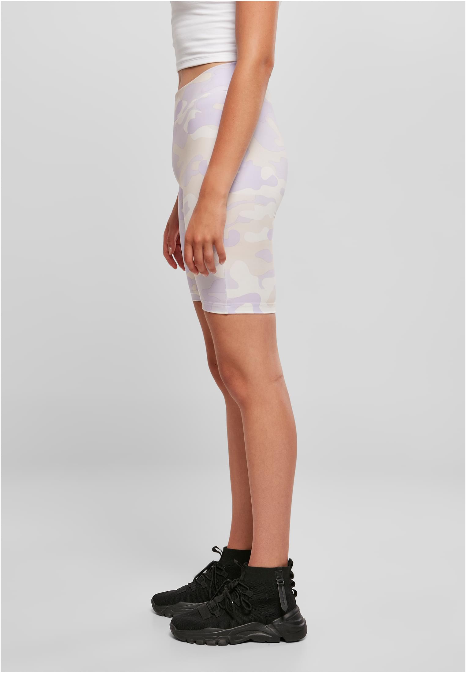 Ladies High Waist Camo Tech Cycle Shorts lilaccamo 3XL - variant image 1