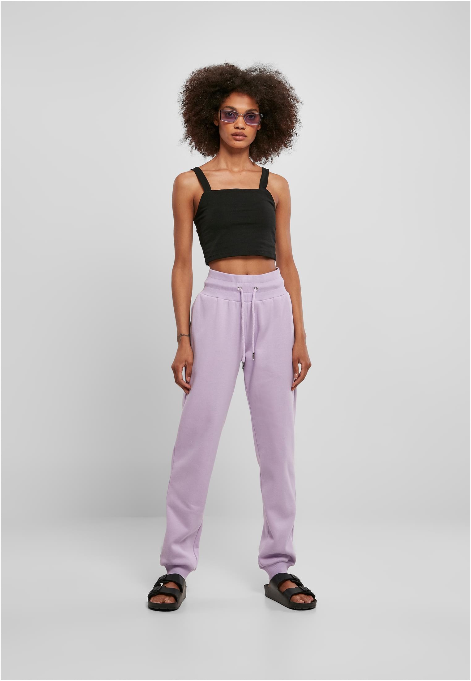 Ladies Organic High Waist Sweat Pants lilac 3XL - variant image 4