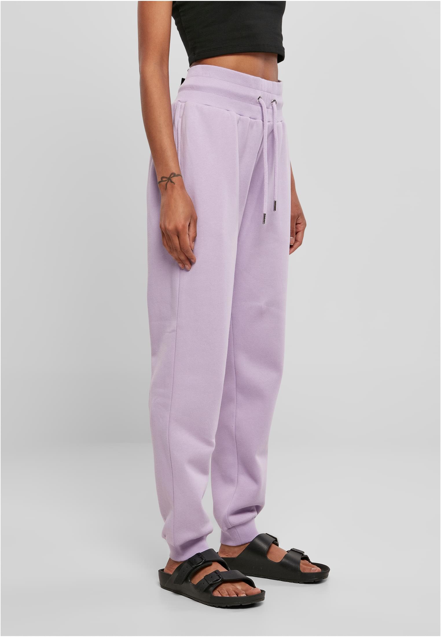 Ladies Organic High Waist Sweat Pants lilac 3XL - variant image 3