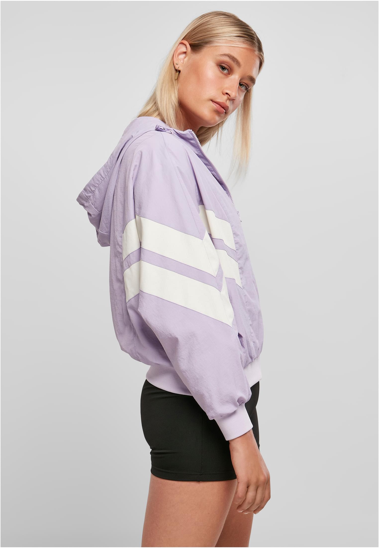 Ladies Crinkle Batwing Jacket lilac/whitesand 3XL - variant image 3