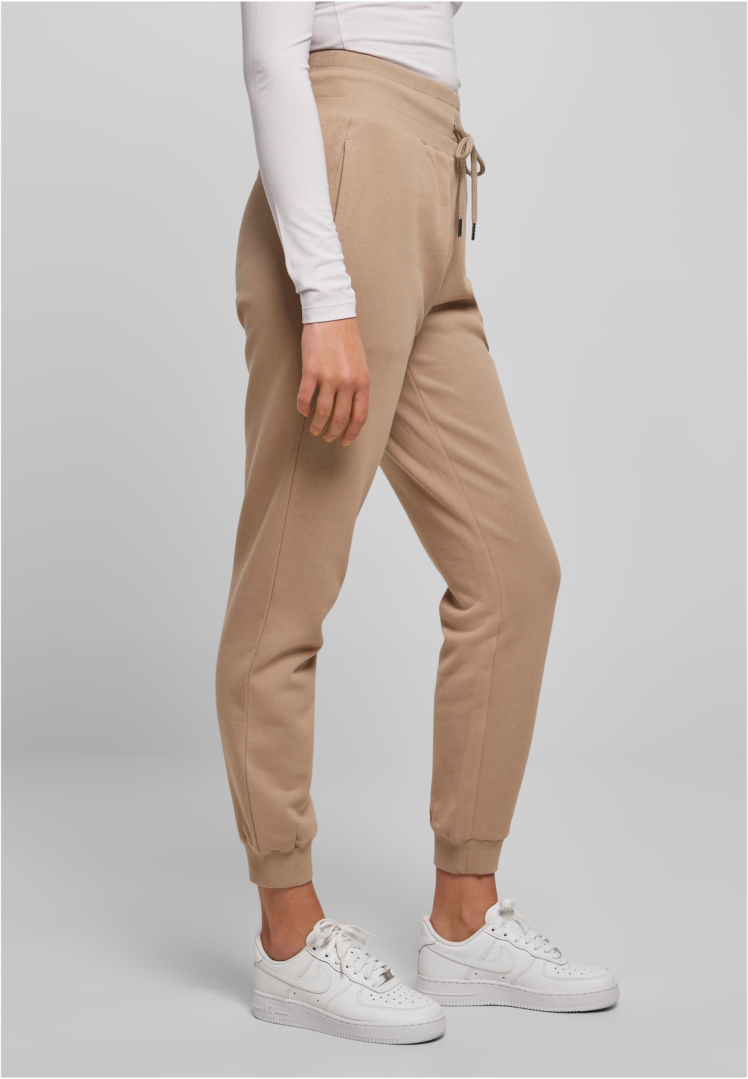 Ladies Organic High Waist Sweat Pants softtaupe 3XL - variant image 3