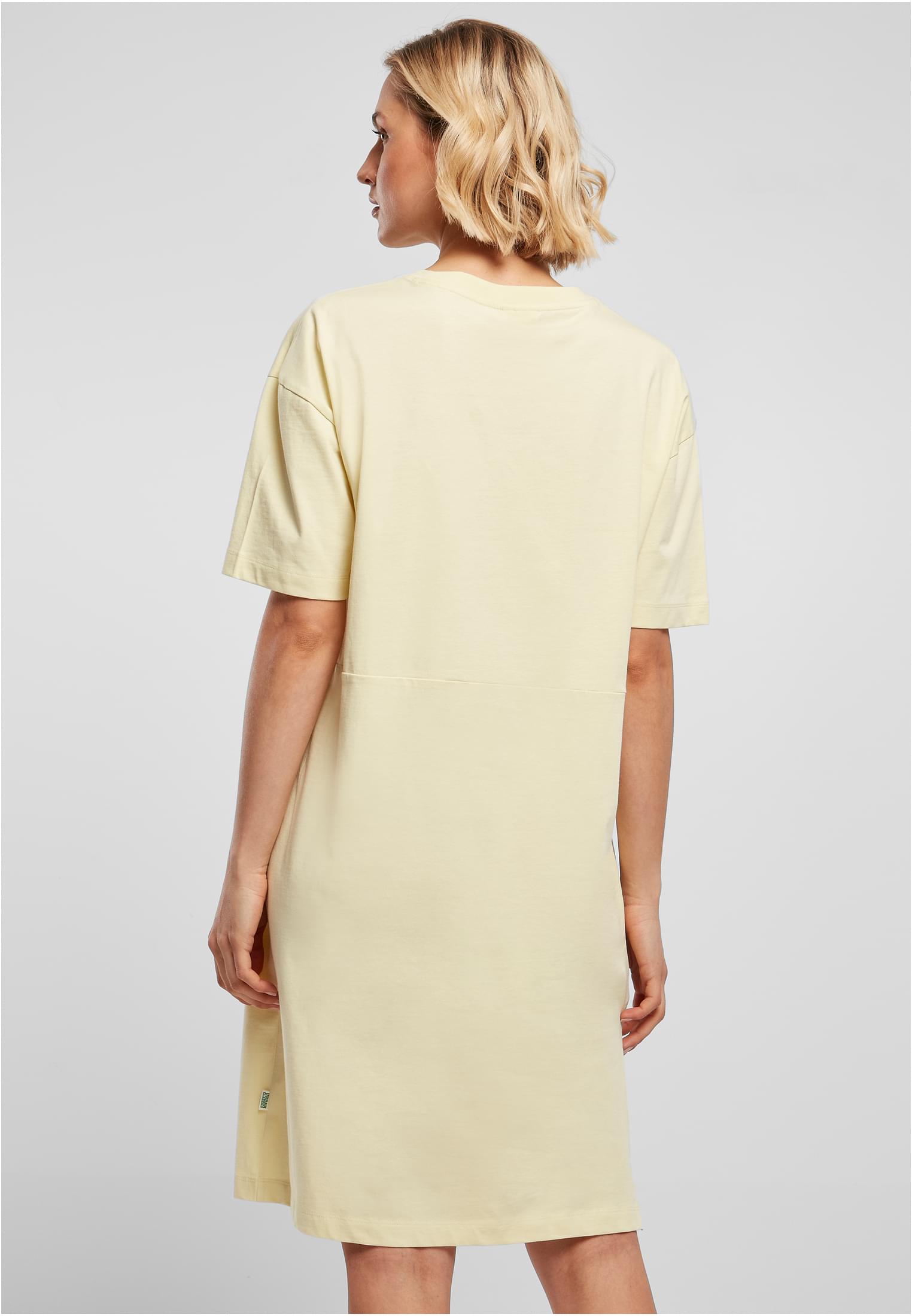 Ladies Organic Oversized Slit Tee Dress softyellow 3XL - variant image 2