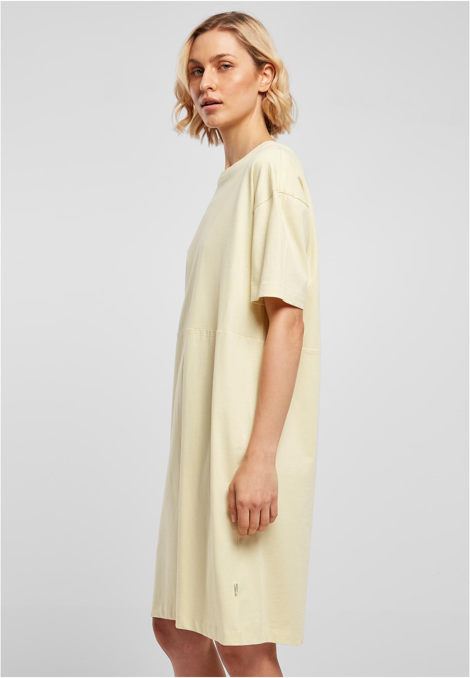 Ladies Organic Oversized Slit Tee Dress softyellow 3XL - variant image 1