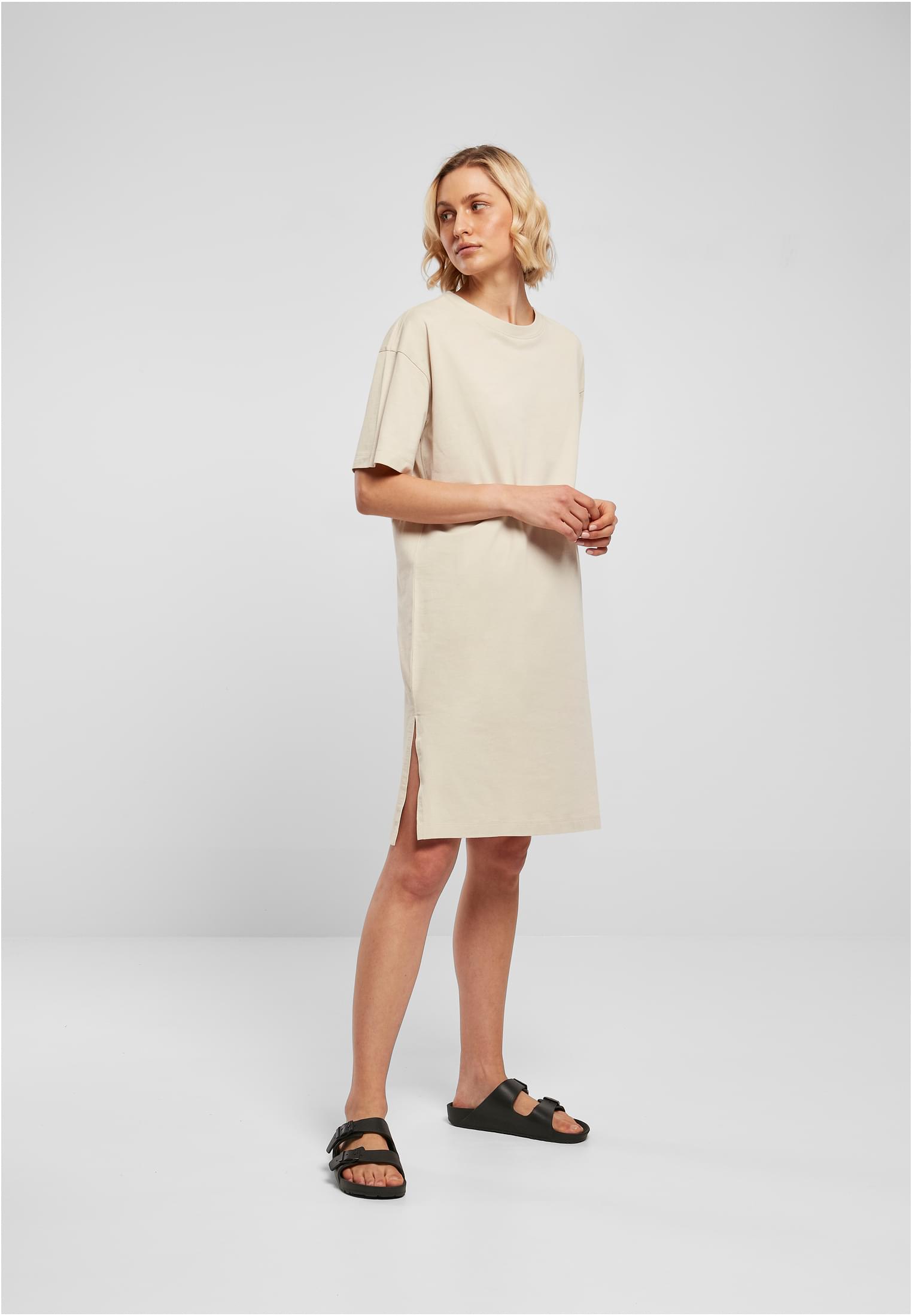 Ladies Organic Oversized Slit Tee Dress softseagrass 3XL - variant image 4