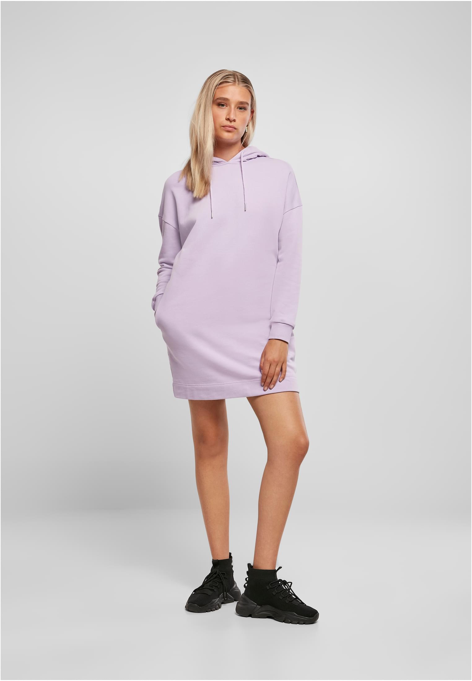 Ladies Organic Oversized Terry Hoody Dress lilac 3XL - variant image 4