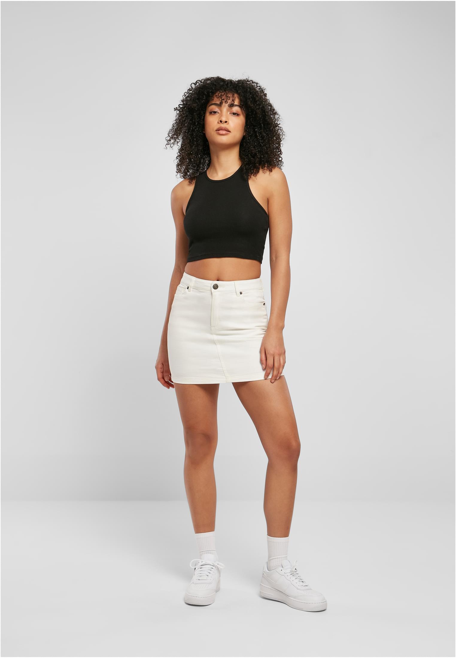 Ladies Organic Stretch Denim Mini Skirt offwhite raw 26 - variant image 4
