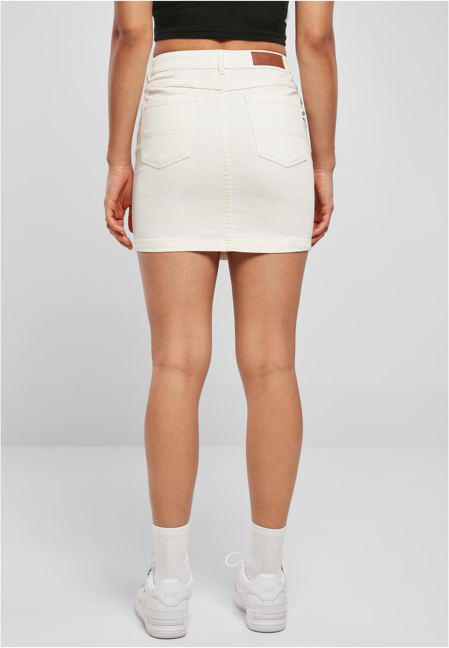 Ladies Organic Stretch Denim Mini Skirt offwhite raw 26 - variant image 2