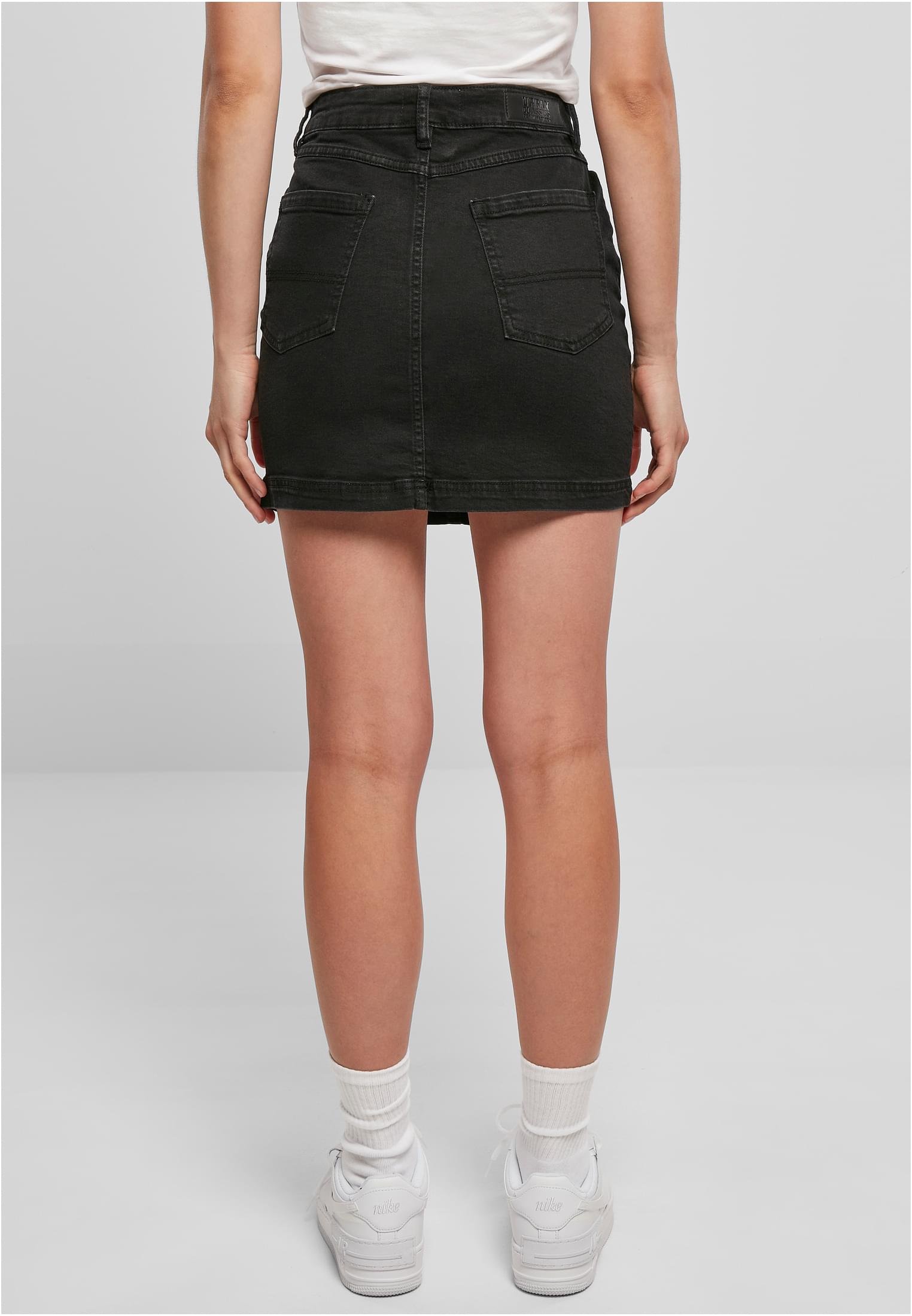 Ladies Organic Stretch Denim Mini Skirt black washed 26 - variant image 2