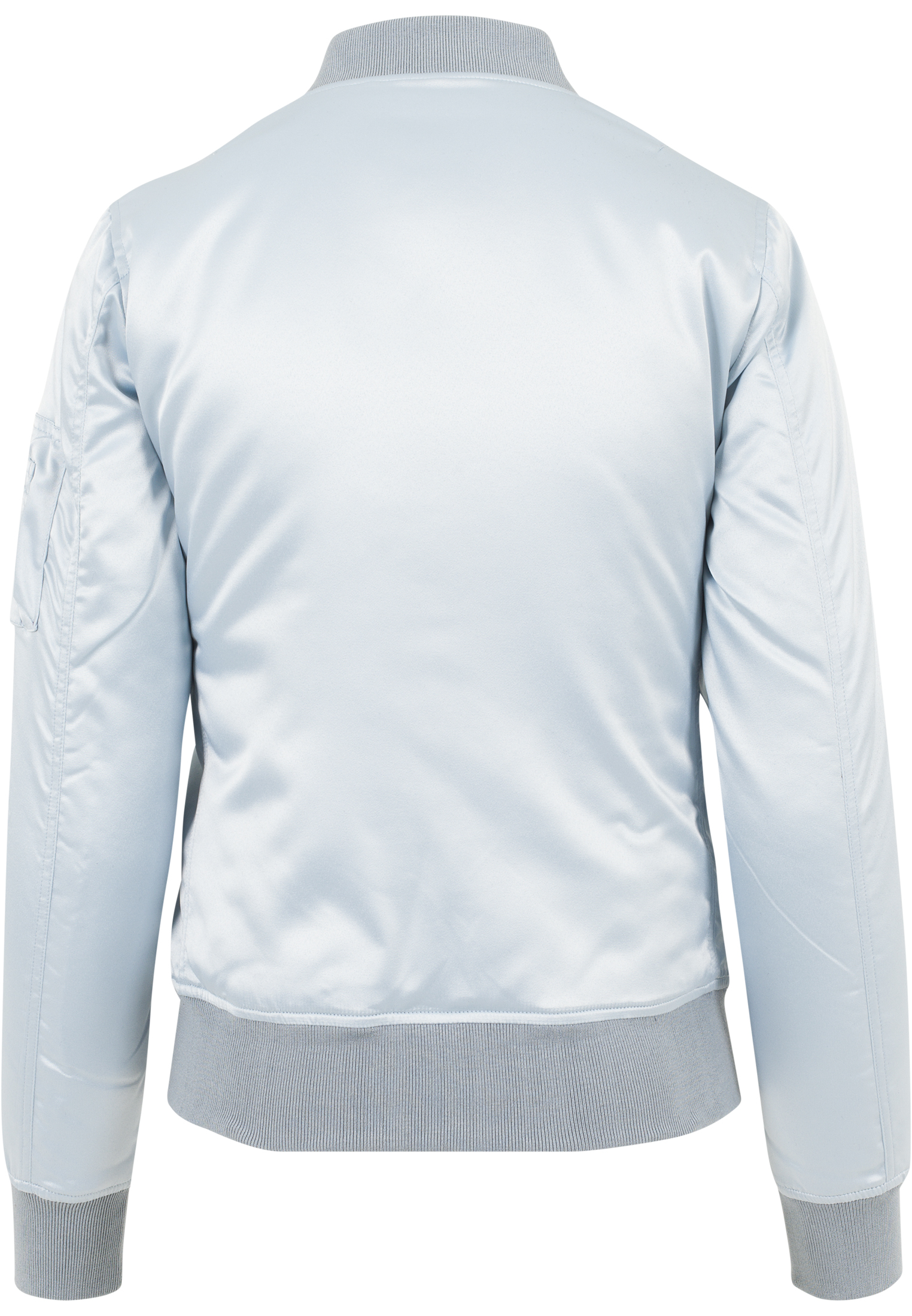 Ladies Satin Bomber Jacket babyblue L - variant image 10