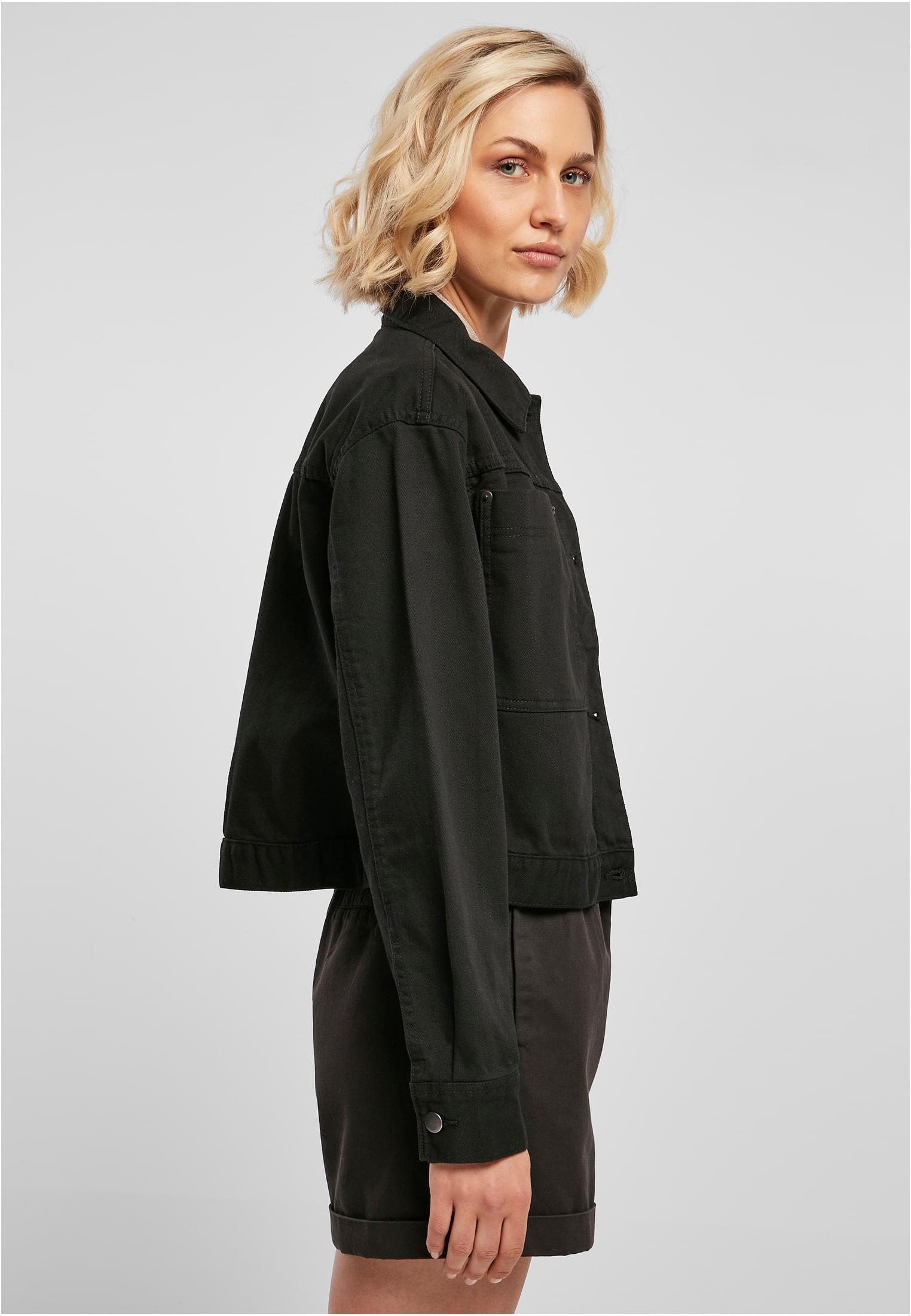 Frauen Kurz Boxy Arbeiterjacke schwarz 3XL
 - variant image 3