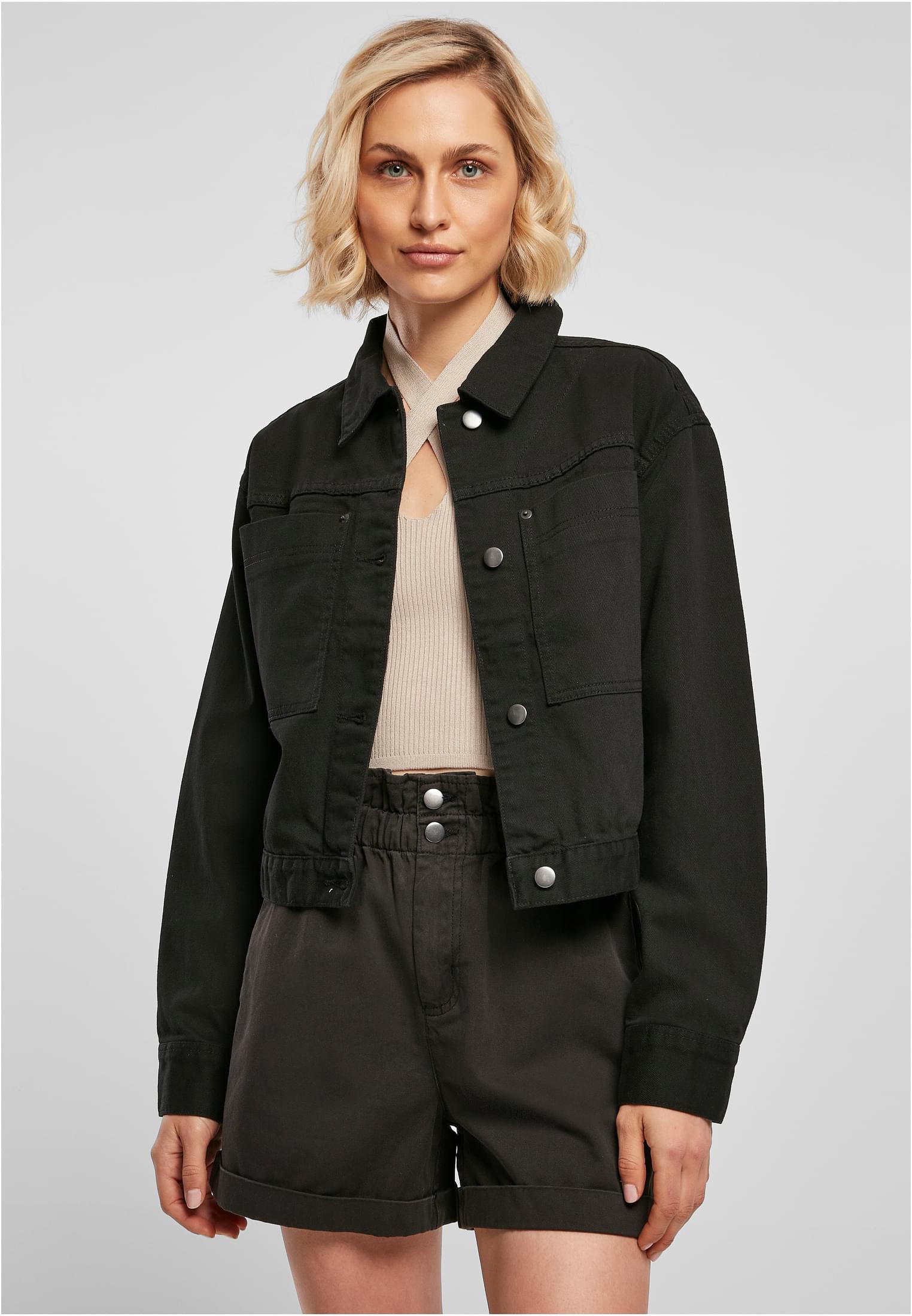 Ladies Short Boxy Worker Jacket black 3XL - alternate variant 1