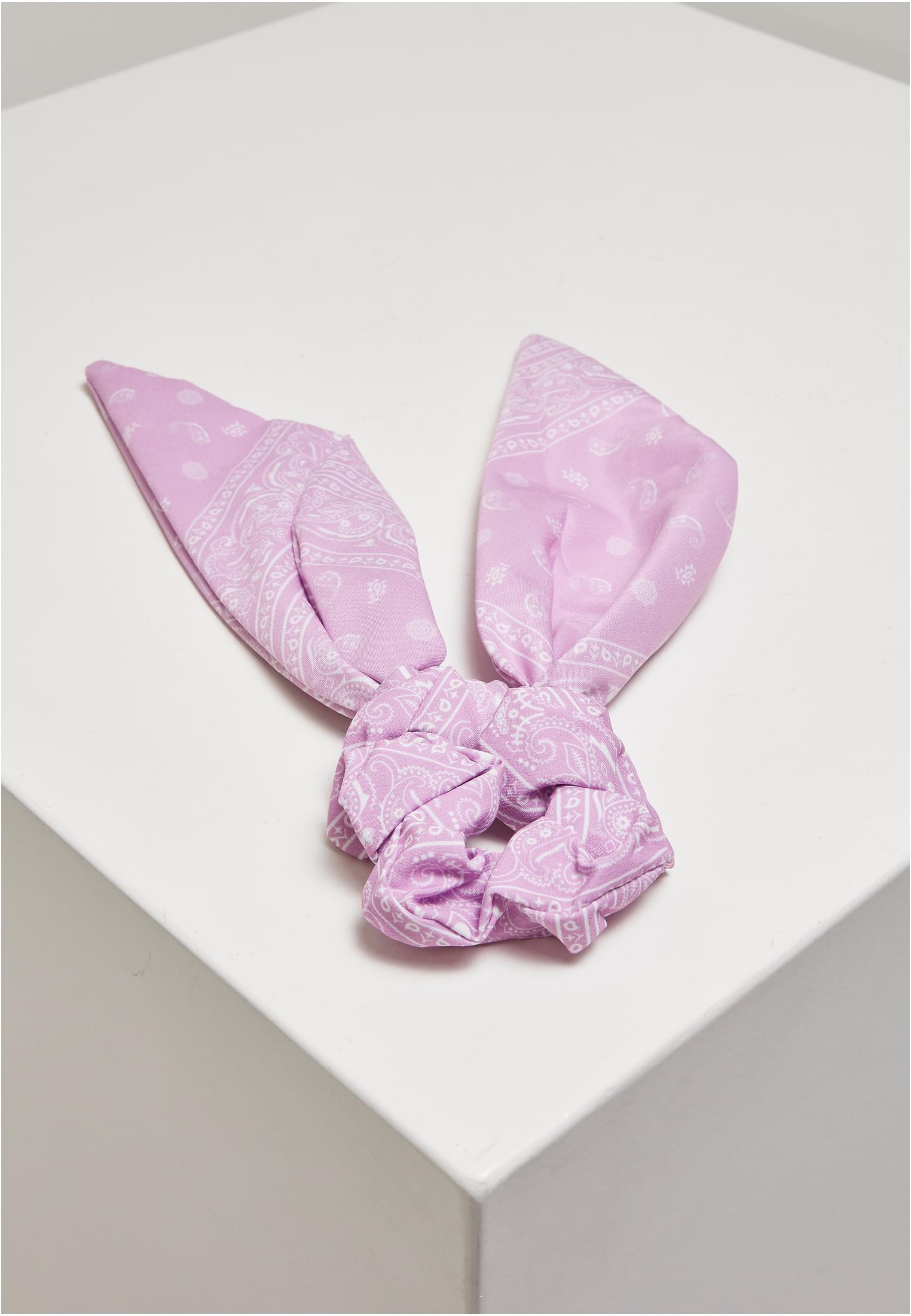 Bandana Print Scrunchies With XXL Bow 2-Pack khaki/lightlilac one size - variant image 1