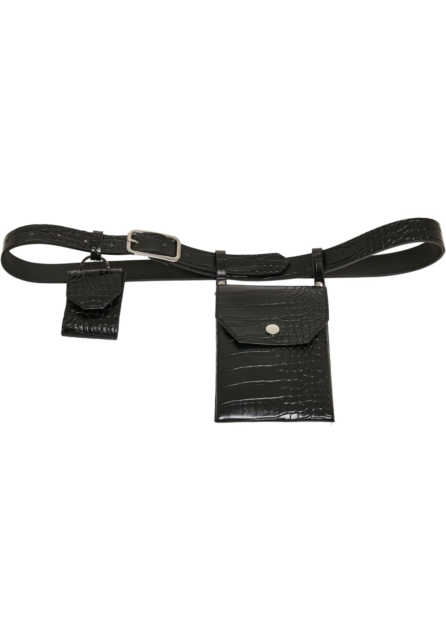 Croco Synthetic Leather Belt With Pouch black/silver L/XL - alternate variant 1