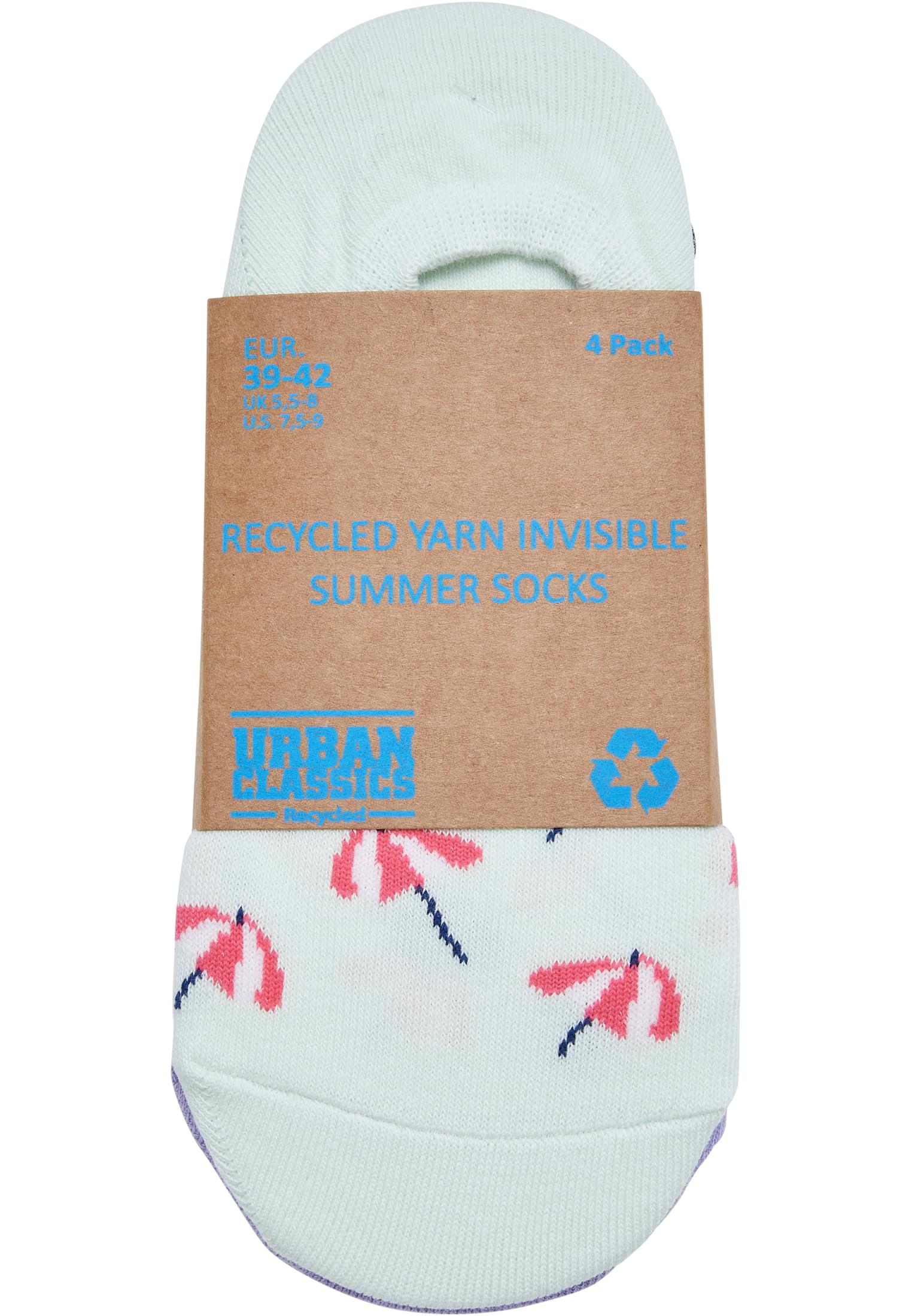 Recycled Yarn Invisible Summer Socks 4-Pack multicolor 43-46 - variant image 1