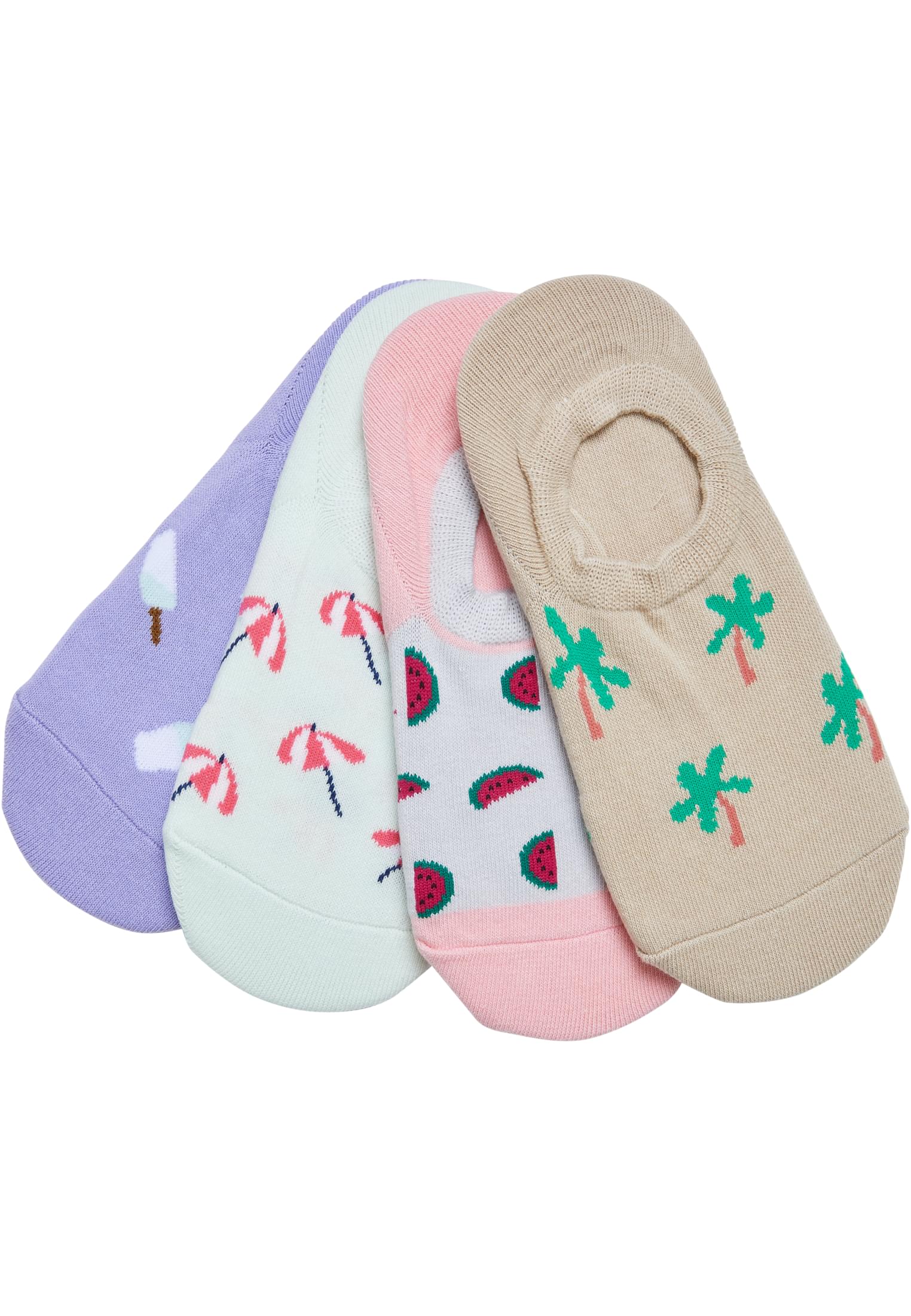 Recycled Yarn Invisible Summer Socks 4-Pack multicolor 43-46 - alternate variant 1