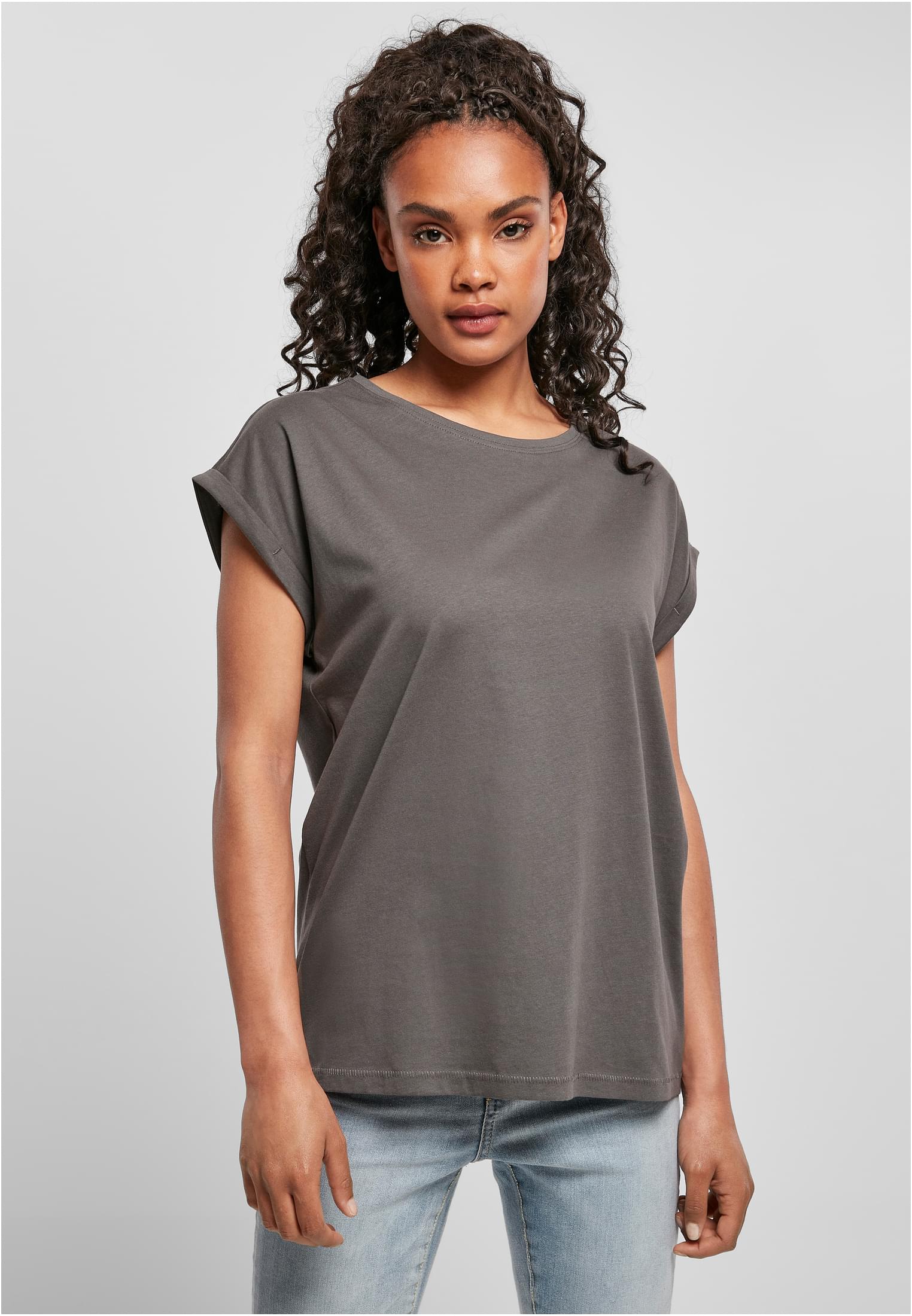 Dames T-shirt Évasé Épaules 2-Pack darkshadow+black L
 - variant image 1