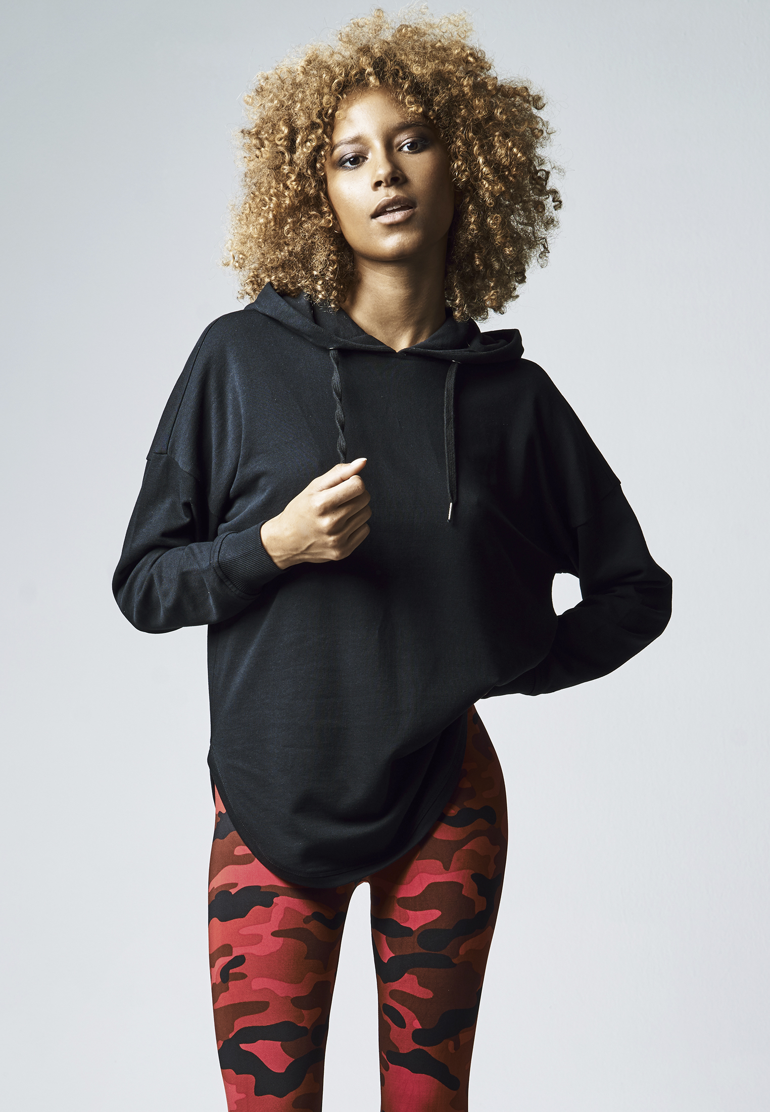 Ladies Oversized Terry Hoody black L - alternate variant 1