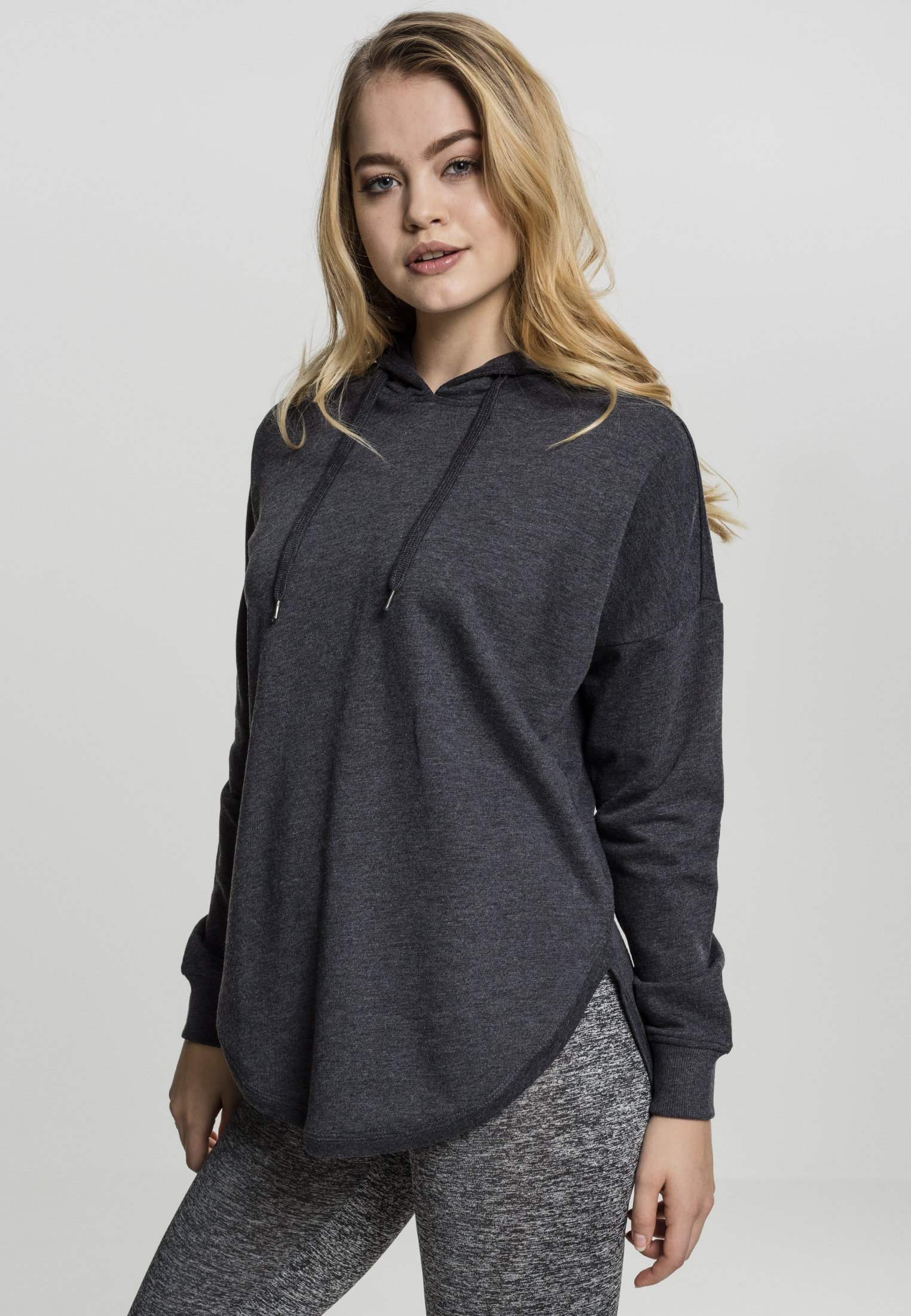 Ladies Oversized Terry Hoody charcoal L - variant image 3