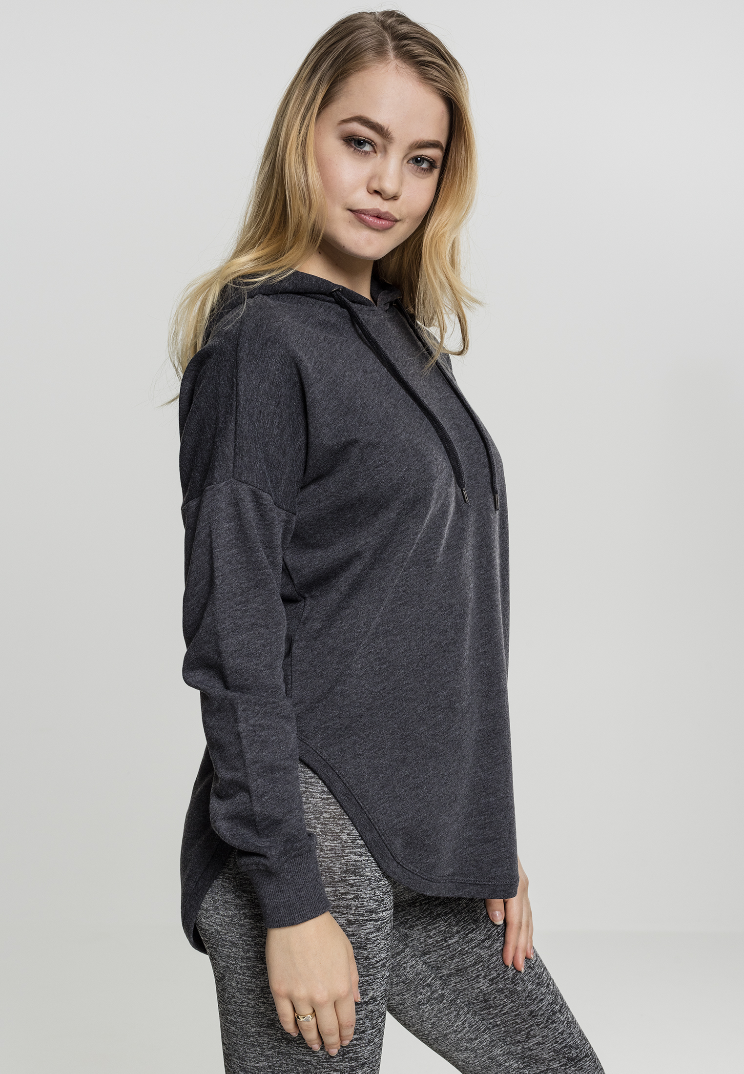 Ladies Oversized Terry Hoody charcoal L - variant image 5