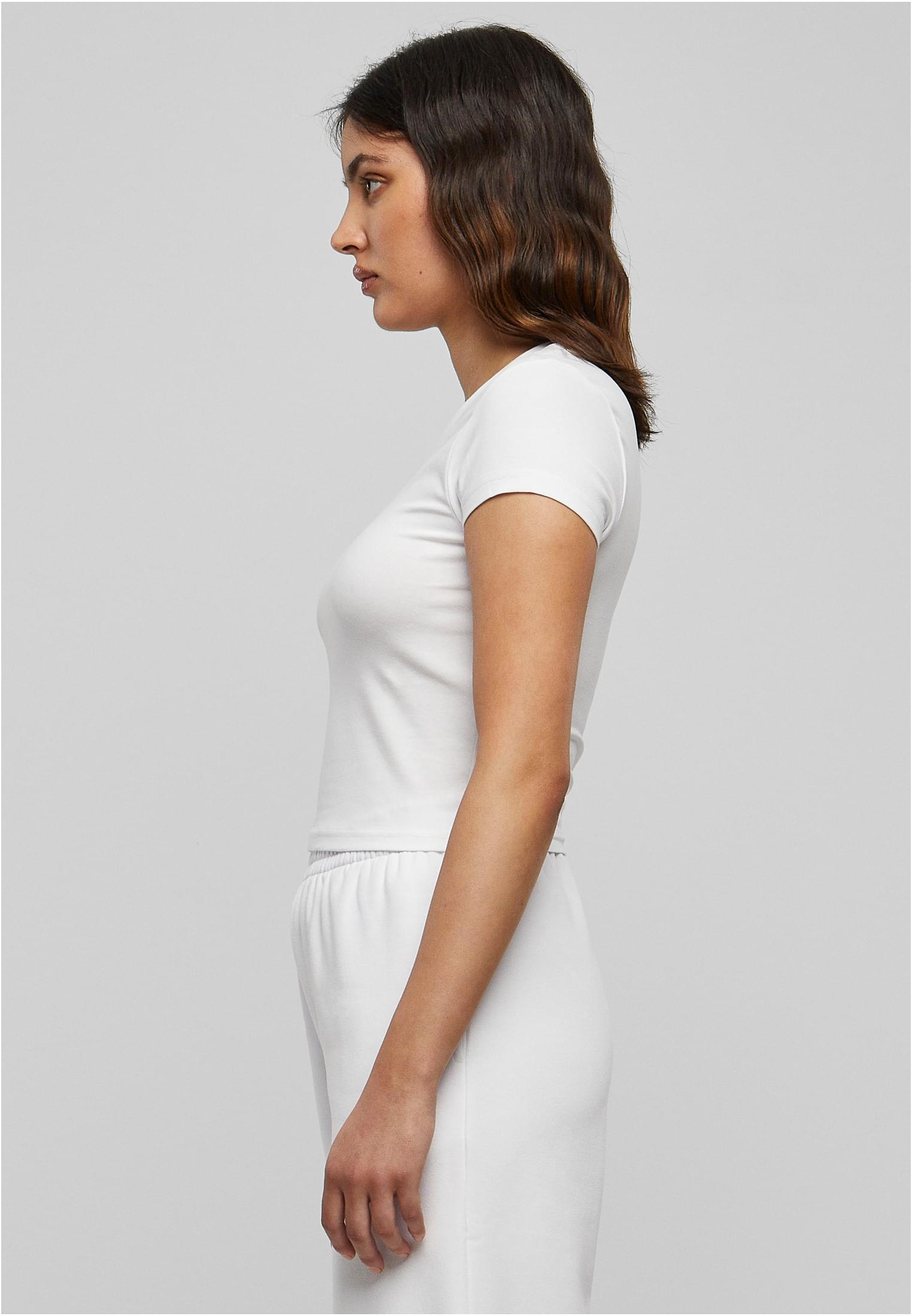 Ladies Stretch Jersey Cropped Tee white 3XL - variant image 1