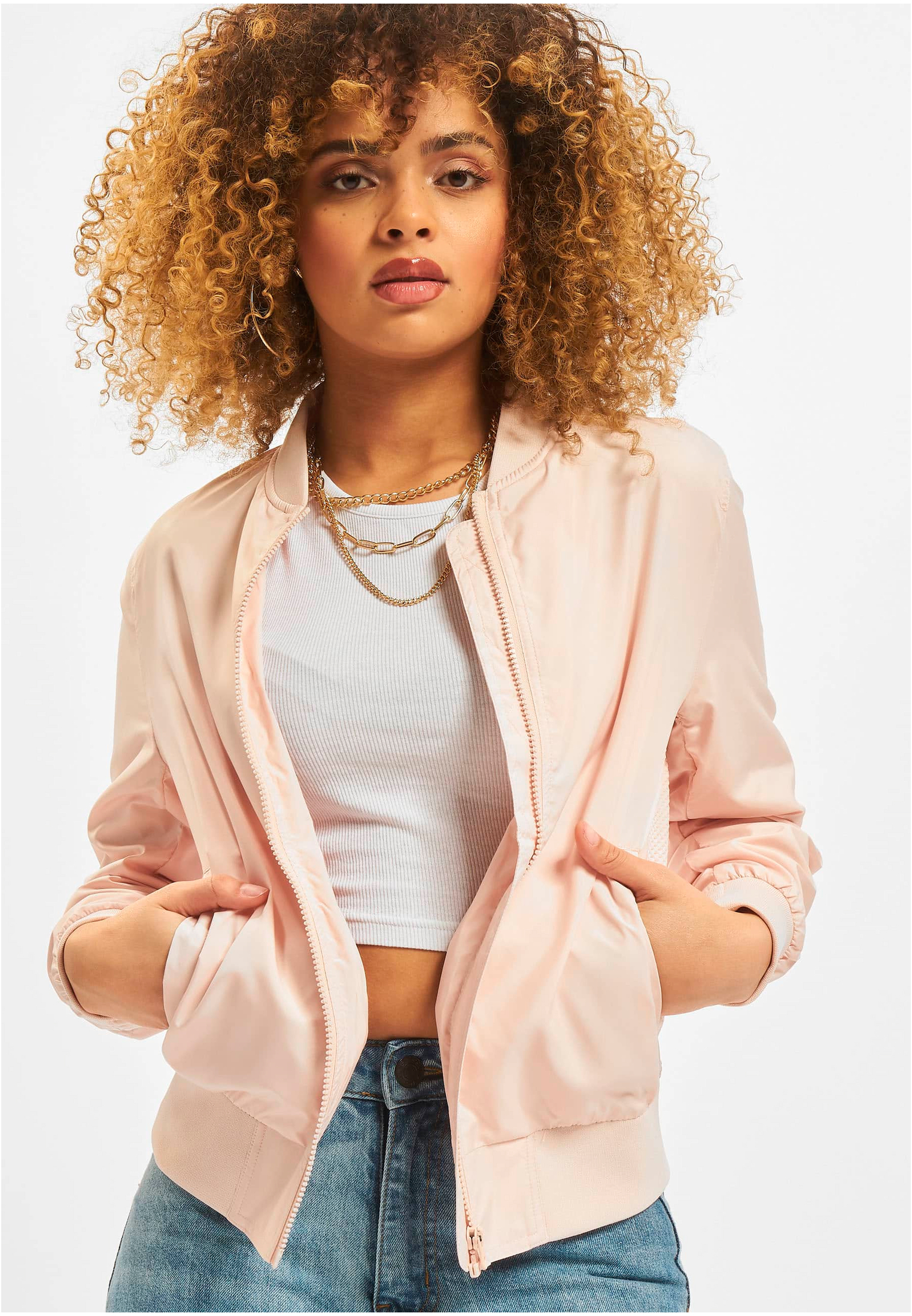 Ladies Light Bomber Jacket light pink L - variant image 5