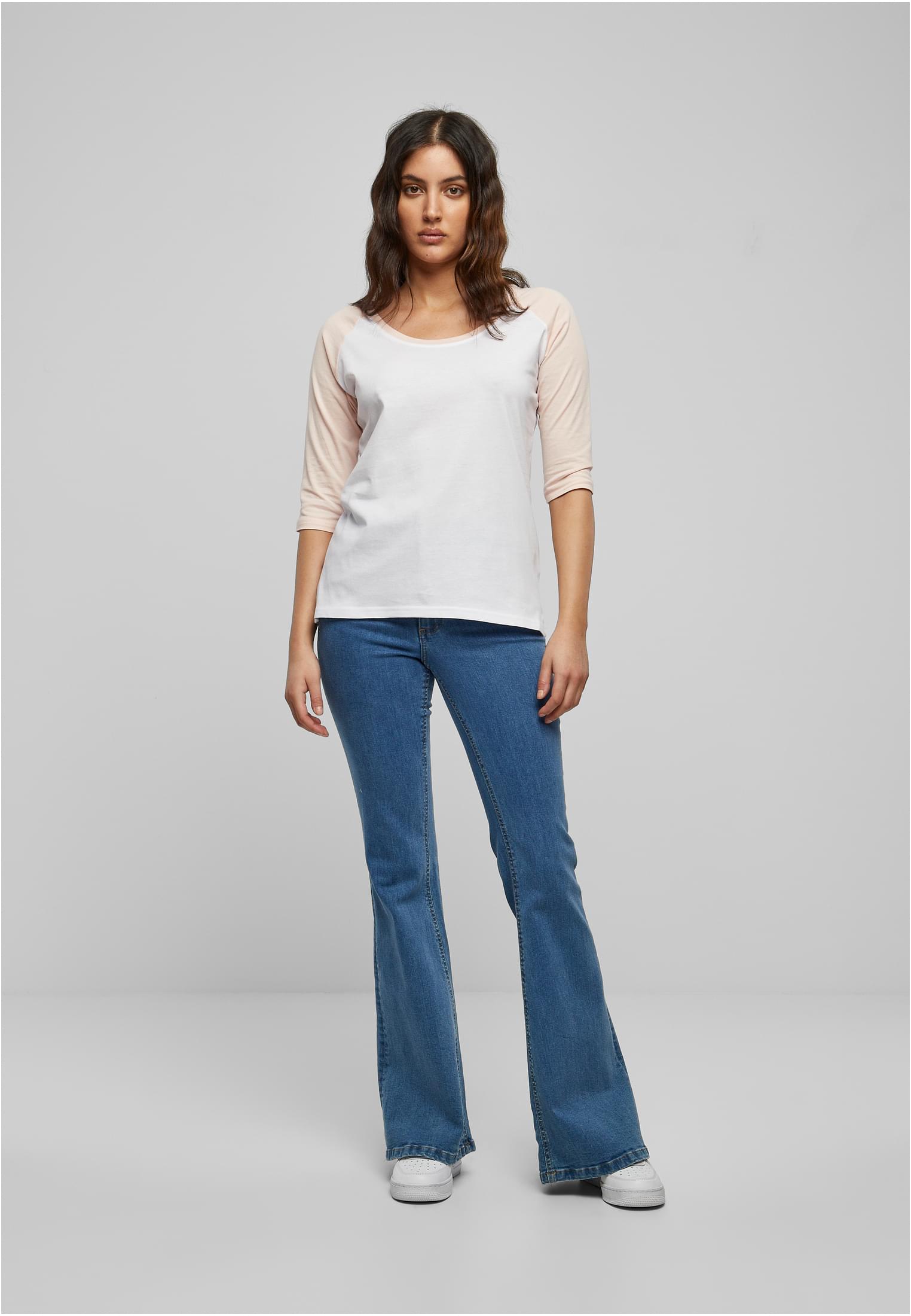 Ladies 3/4 Contrast Raglan Tee wht/pink L - variant image 4