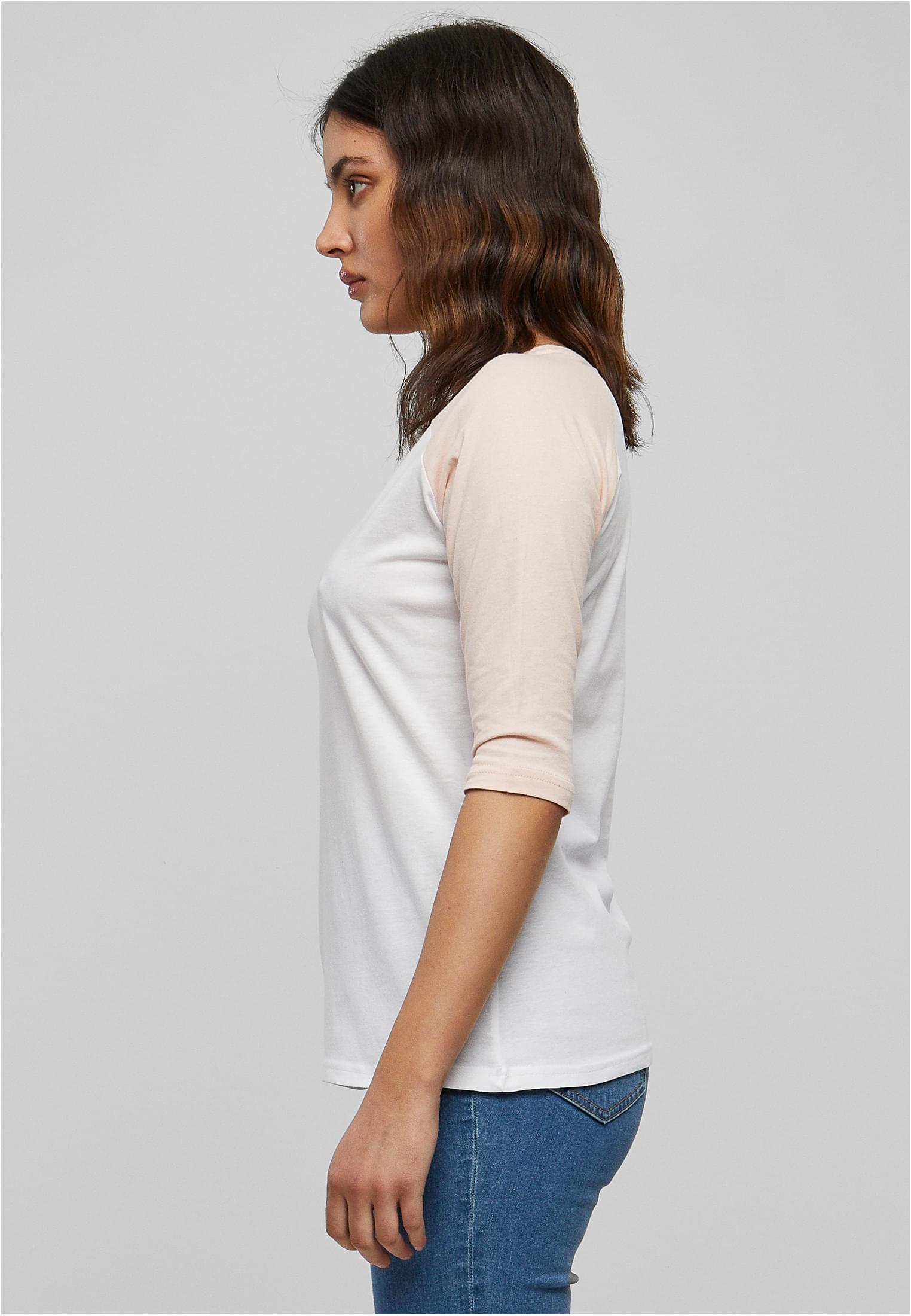 Ladies 3/4 Contrast Raglan Tee wht/pink L - variant image 1