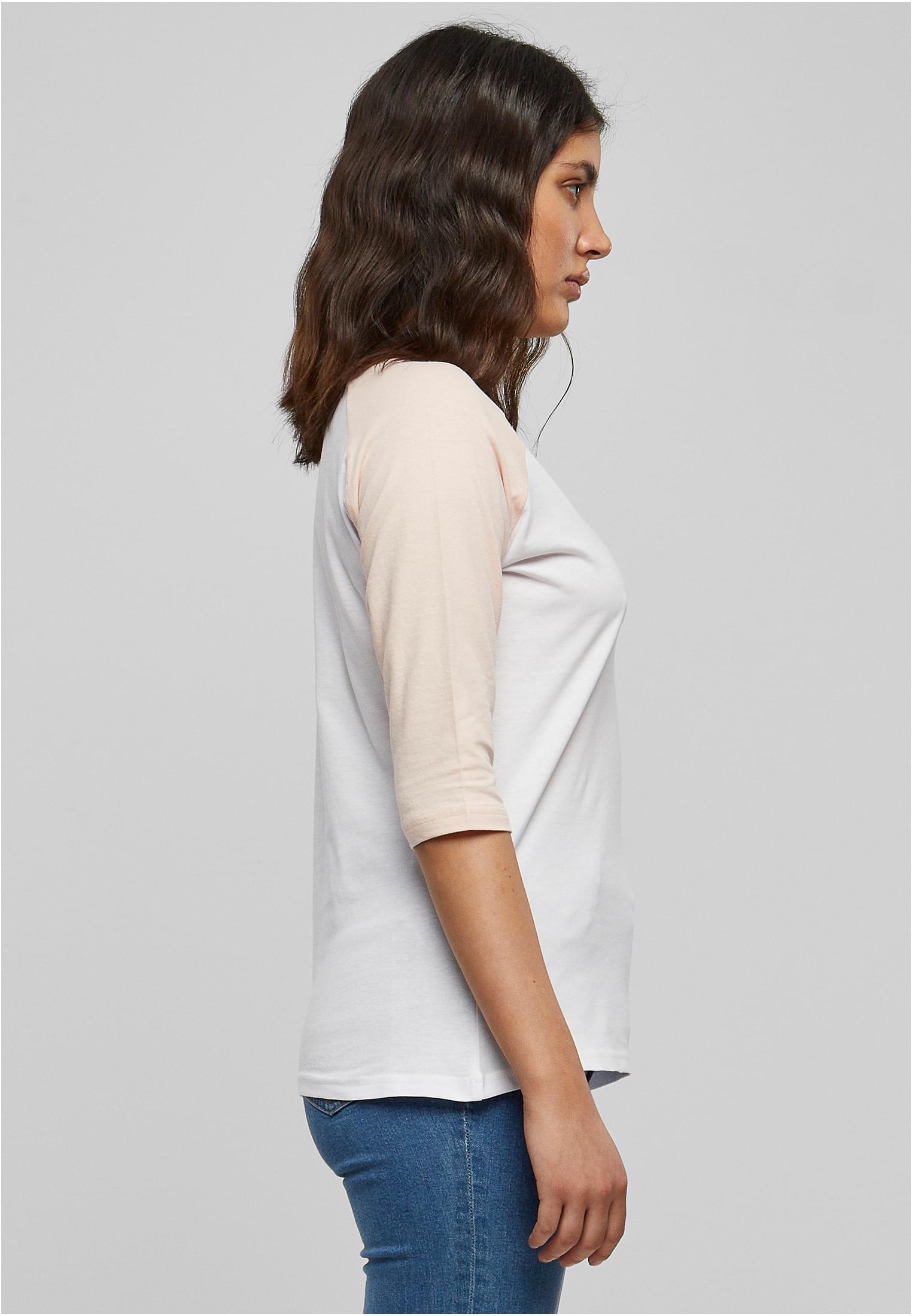 Ladies 3/4 Contrast Raglan Tee wht/pink L - variant image 3
