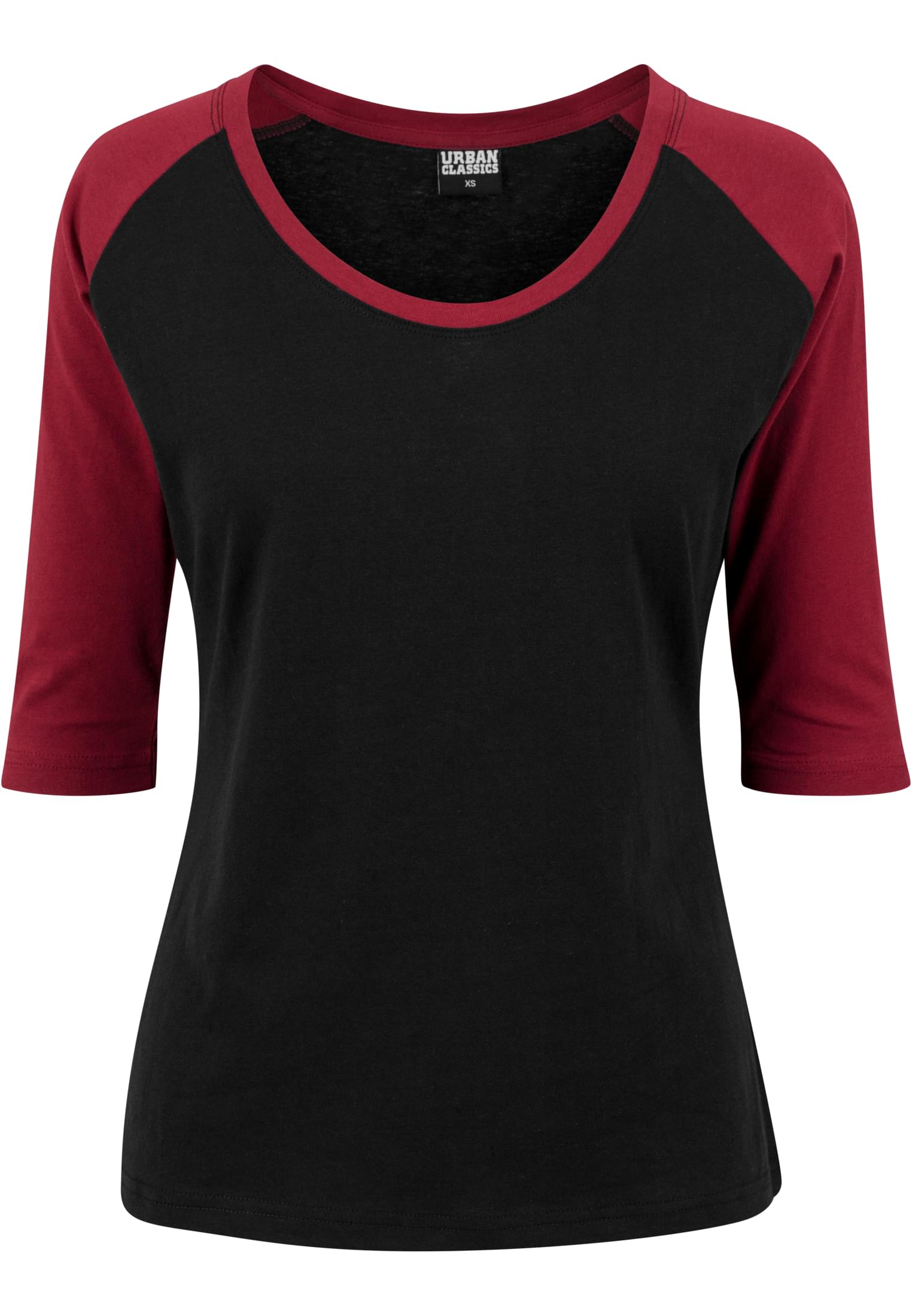 Ladies 3/4 Contrast Raglan Tee blk/burgundy L - variant image 5