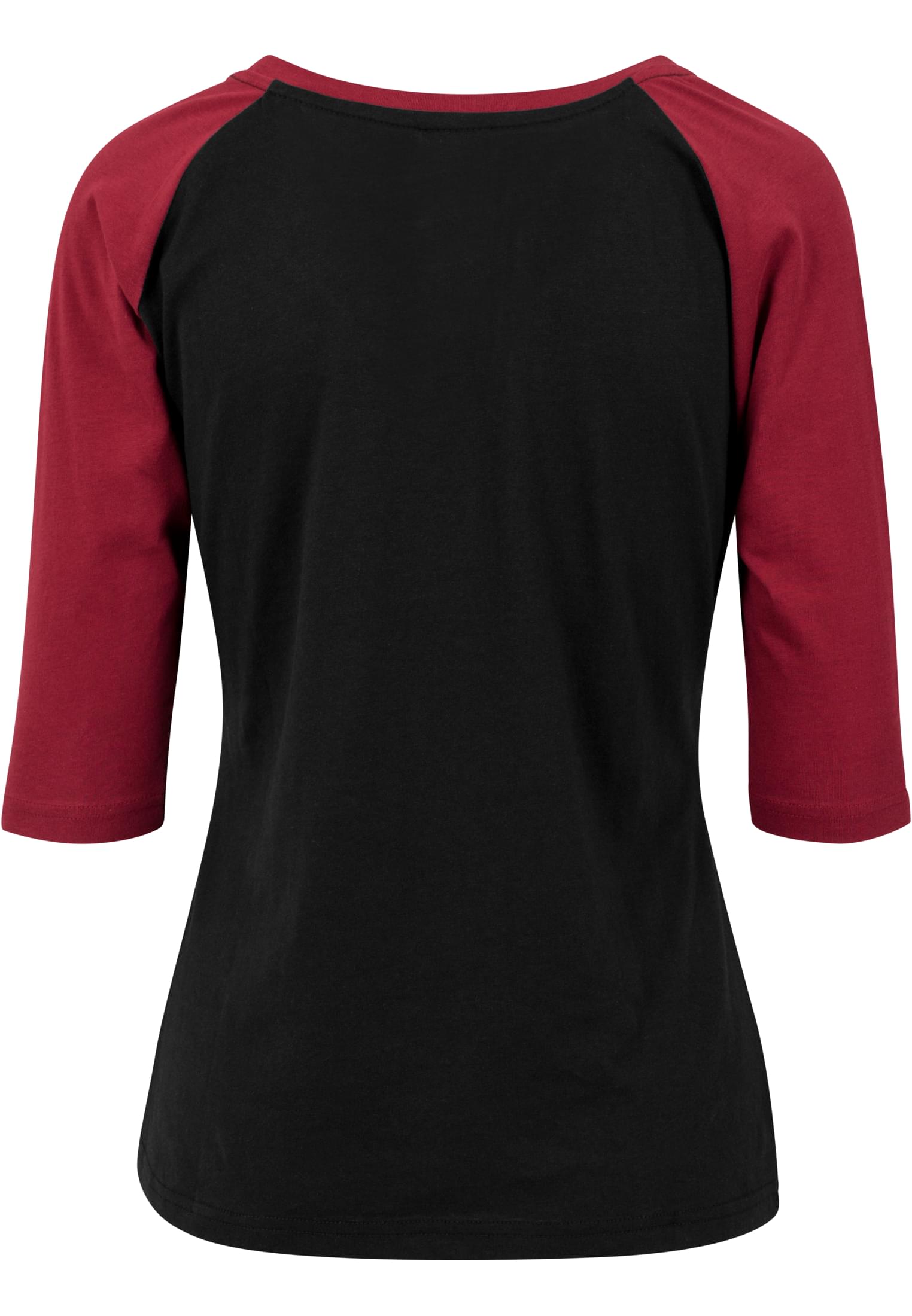 Ladies 3/4 Contrast Raglan Tee blk/burgundy L - variant image 7