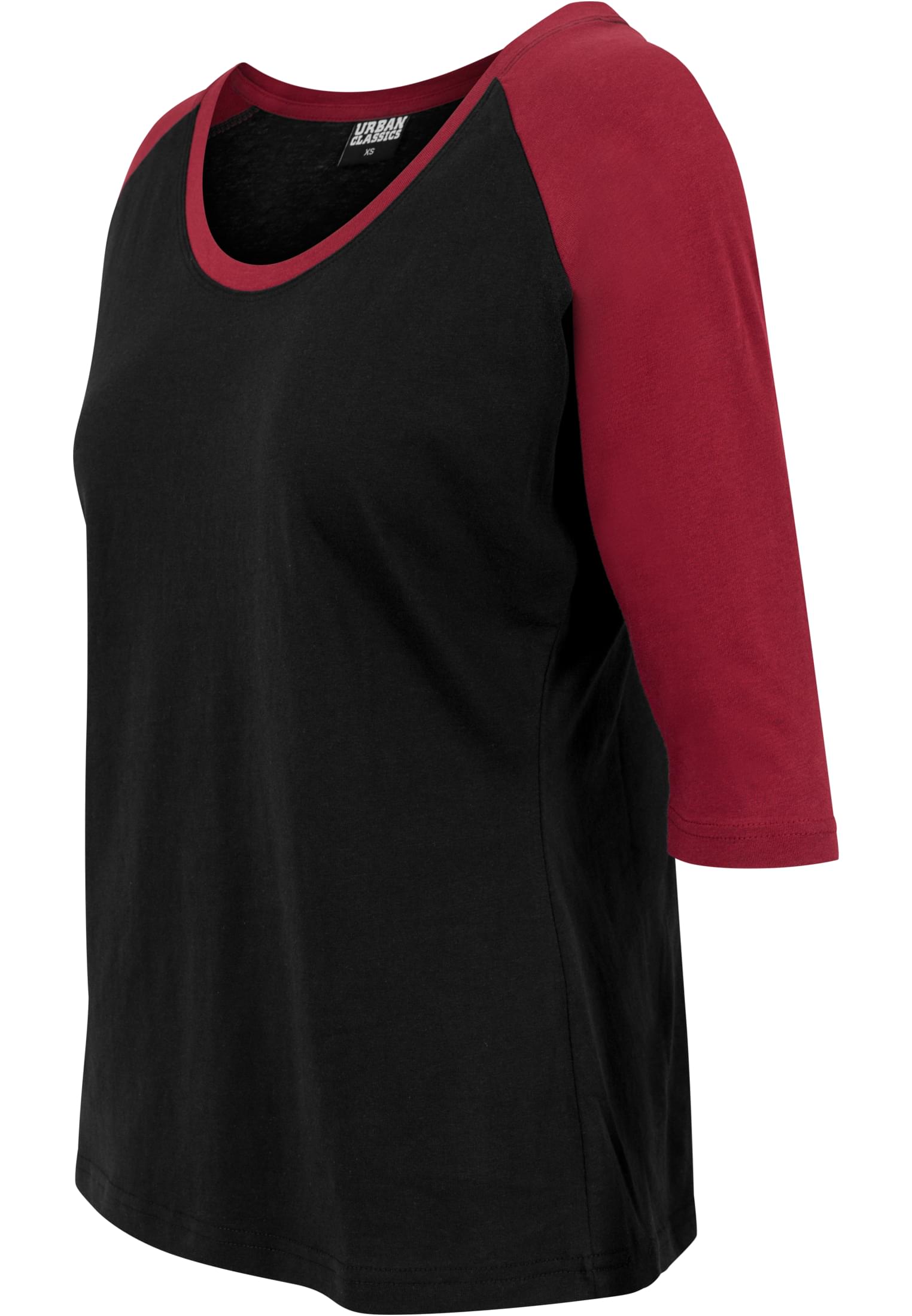 Ladies 3/4 Contrast Raglan Tee blk/burgundy L - variant image 9