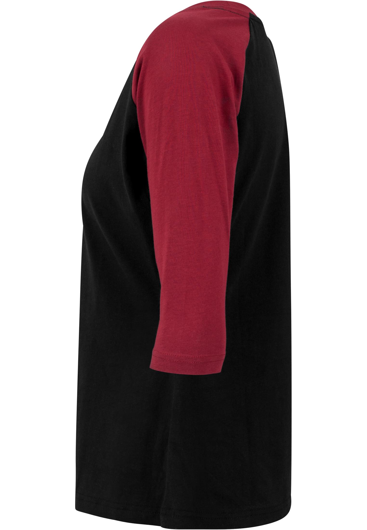 Ladies 3/4 Contrast Raglan Tee blk/burgundy L - variant image 6