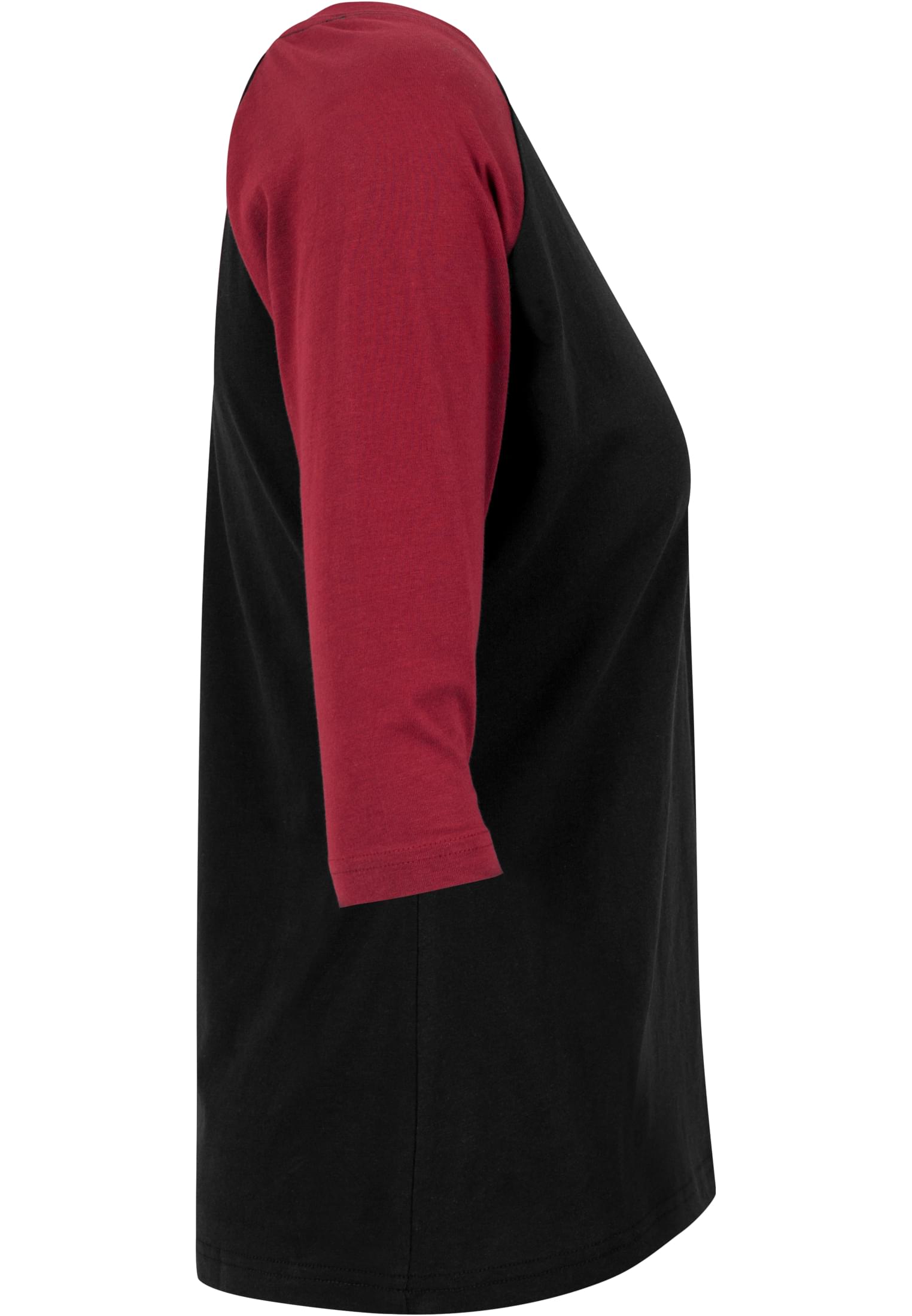 Ladies 3/4 Contrast Raglan Tee blk/burgundy L - variant image 8