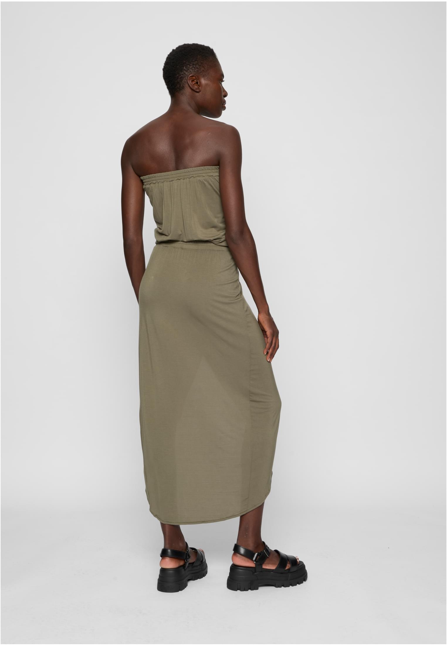 Ladies Viscose Bandeau Dress olive L - variant image 1