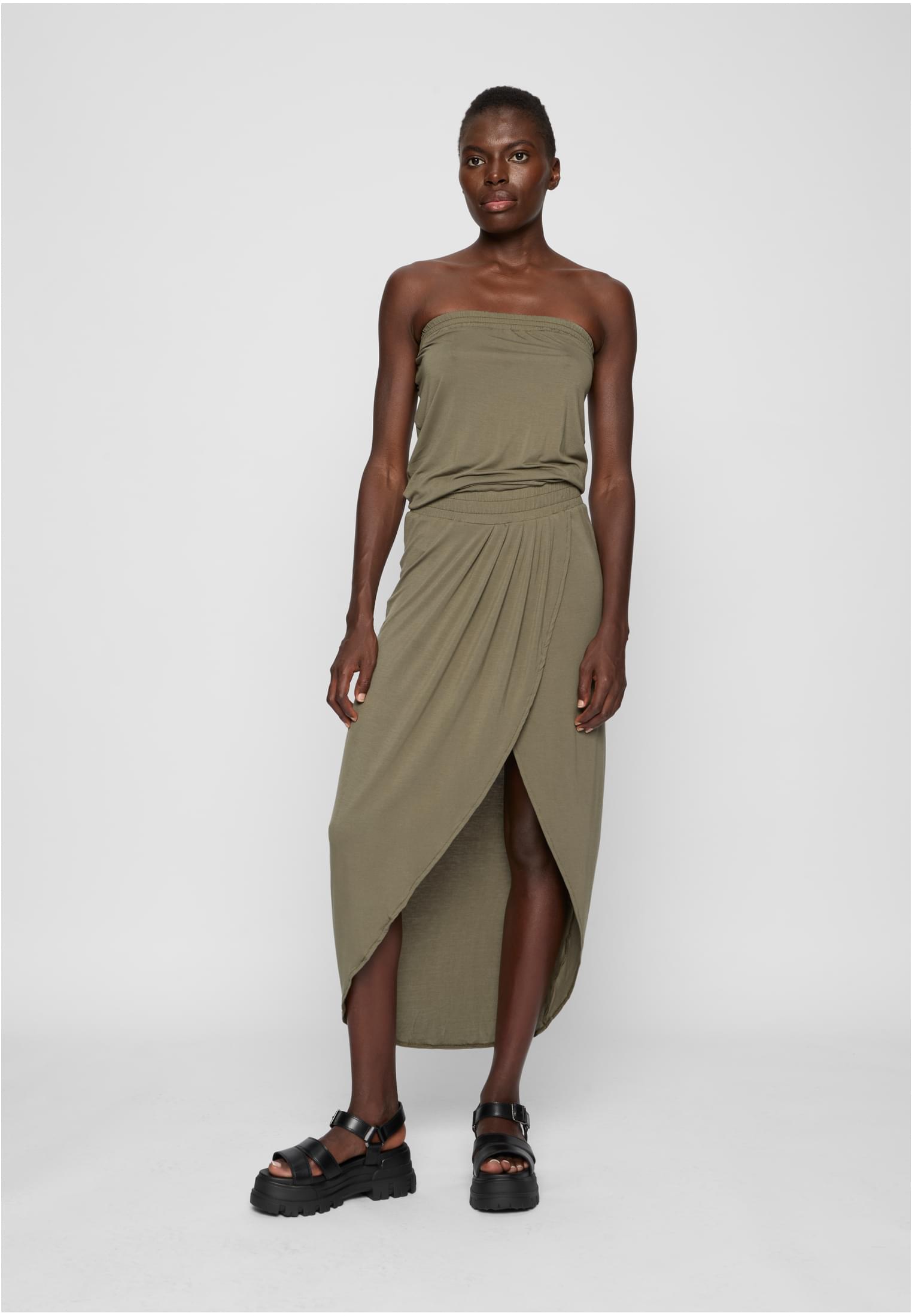 Ladies Viscose Bandeau Dress olive L - alternate variant 2