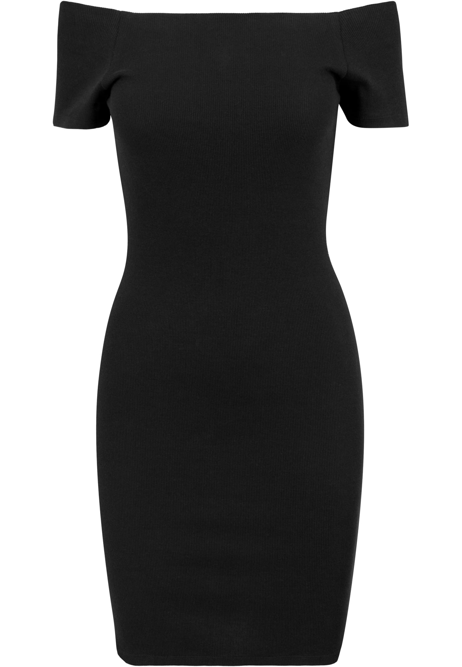 Ladies Off Shoulder Rib Dress black L - alternate variant 1