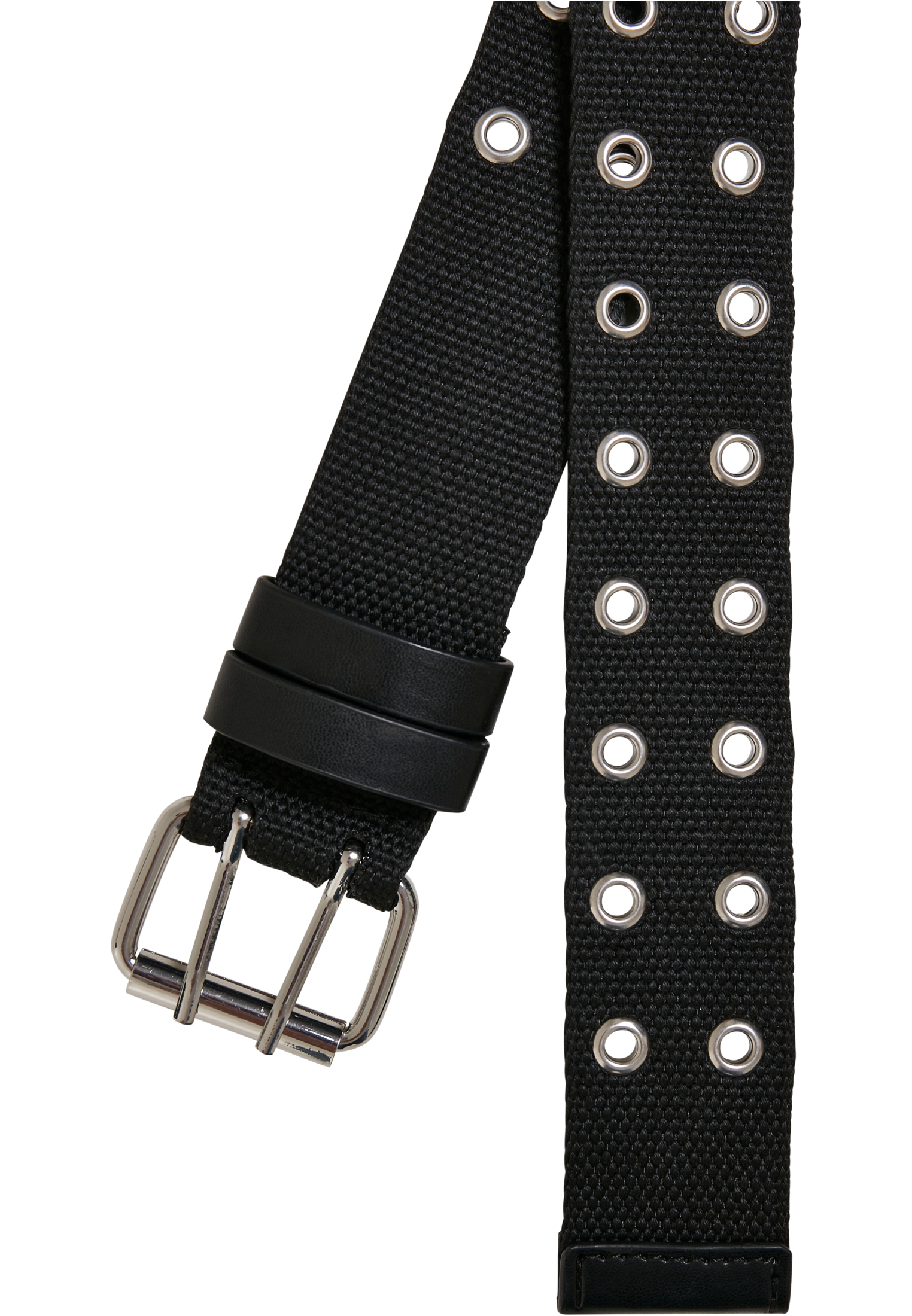 Polyester Eyelet Belt black/silver L/XL - variant image 2