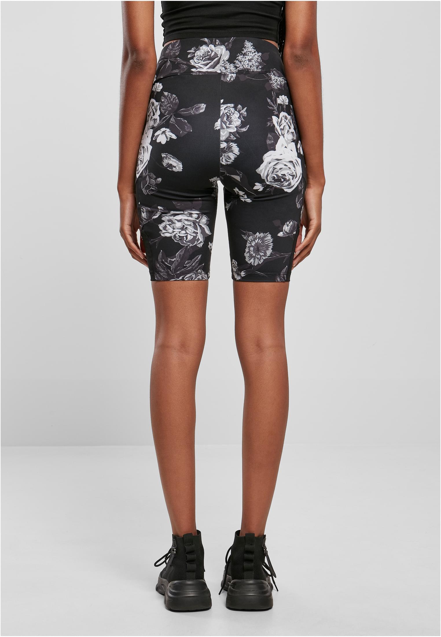 Ladies High Waist Tech Mesh AOP Cycle Shorts darkflower 3XL - variant image 2