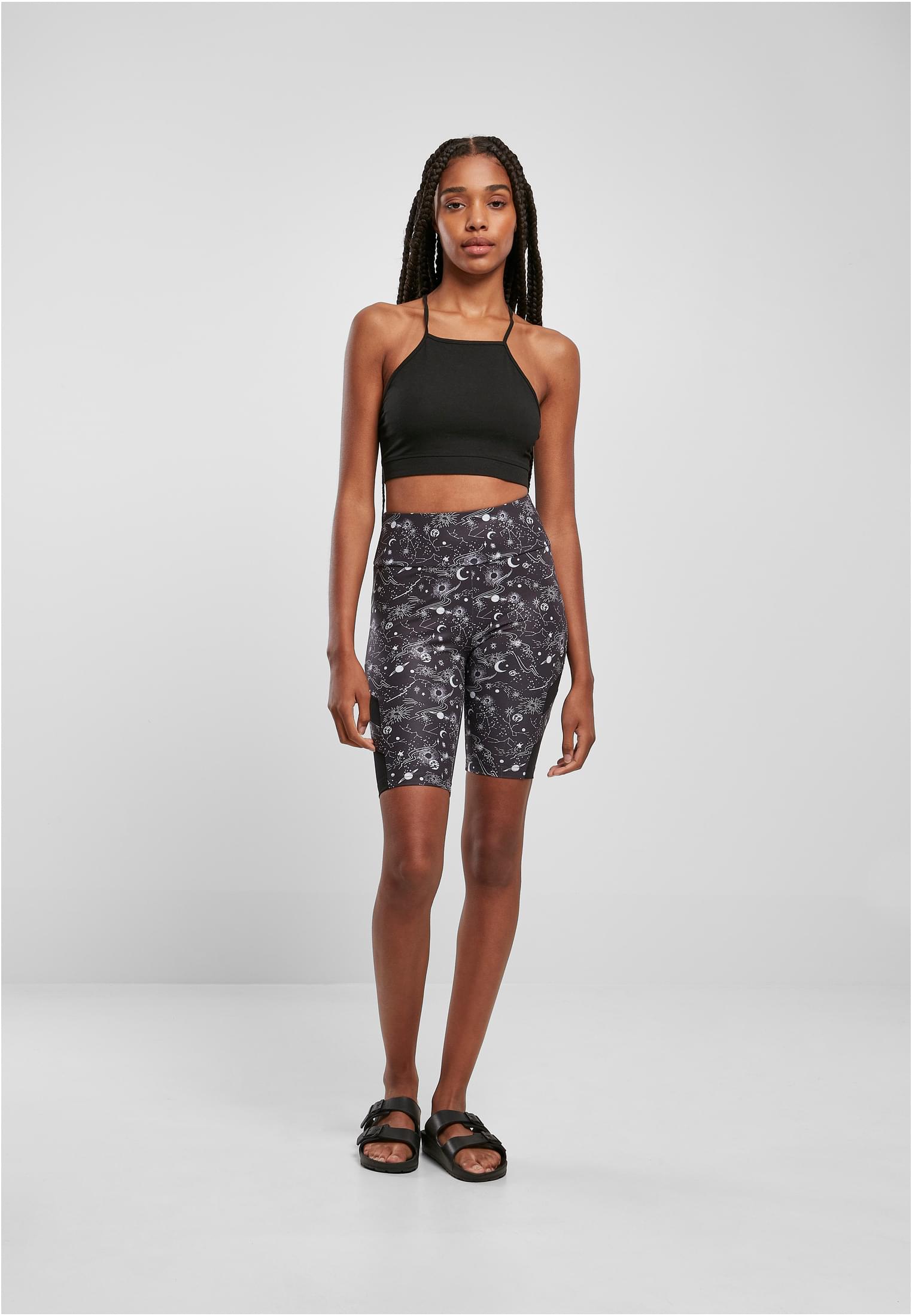 Ladies High Waist Tech Mesh AOP Cycle Shorts blackuniverse 3XL - variant image 4