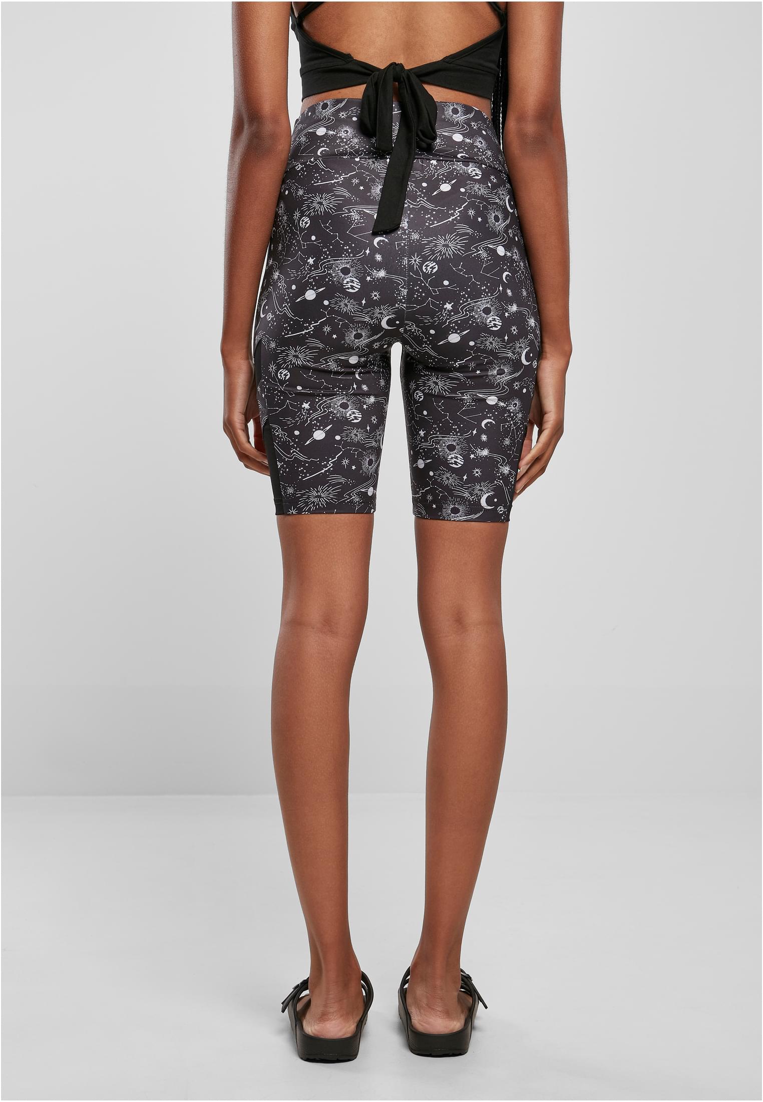 Ladies High Waist Tech Mesh AOP Cycle Shorts blackuniverse 3XL - variant image 2