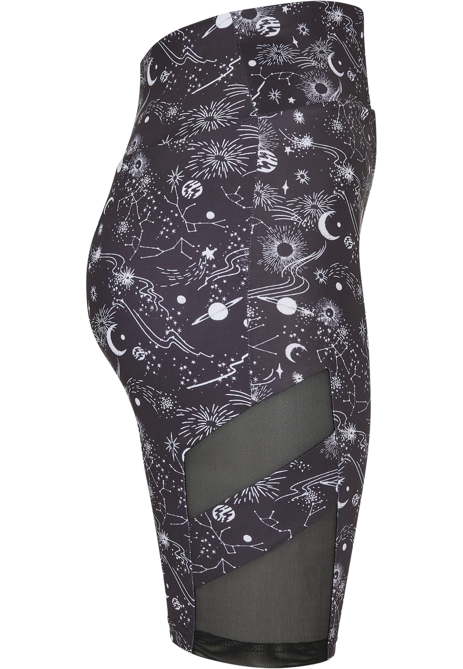 Ladies High Waist Tech Mesh AOP Cycle Shorts blackuniverse 3XL - variant image 8