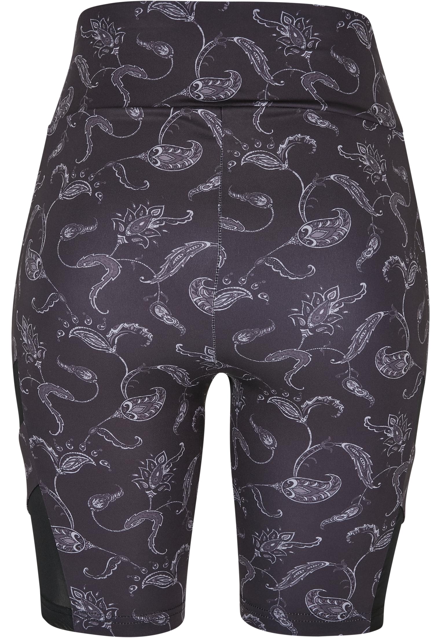 Ladies High Waist Tech Mesh AOP Cycle Shorts blackpaisley 3XL - variant image 7