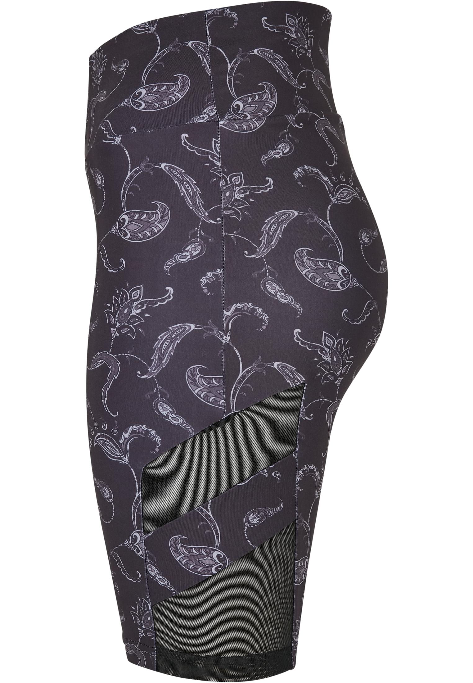 Ladies High Waist Tech Mesh AOP Cycle Shorts blackpaisley 3XL - variant image 6