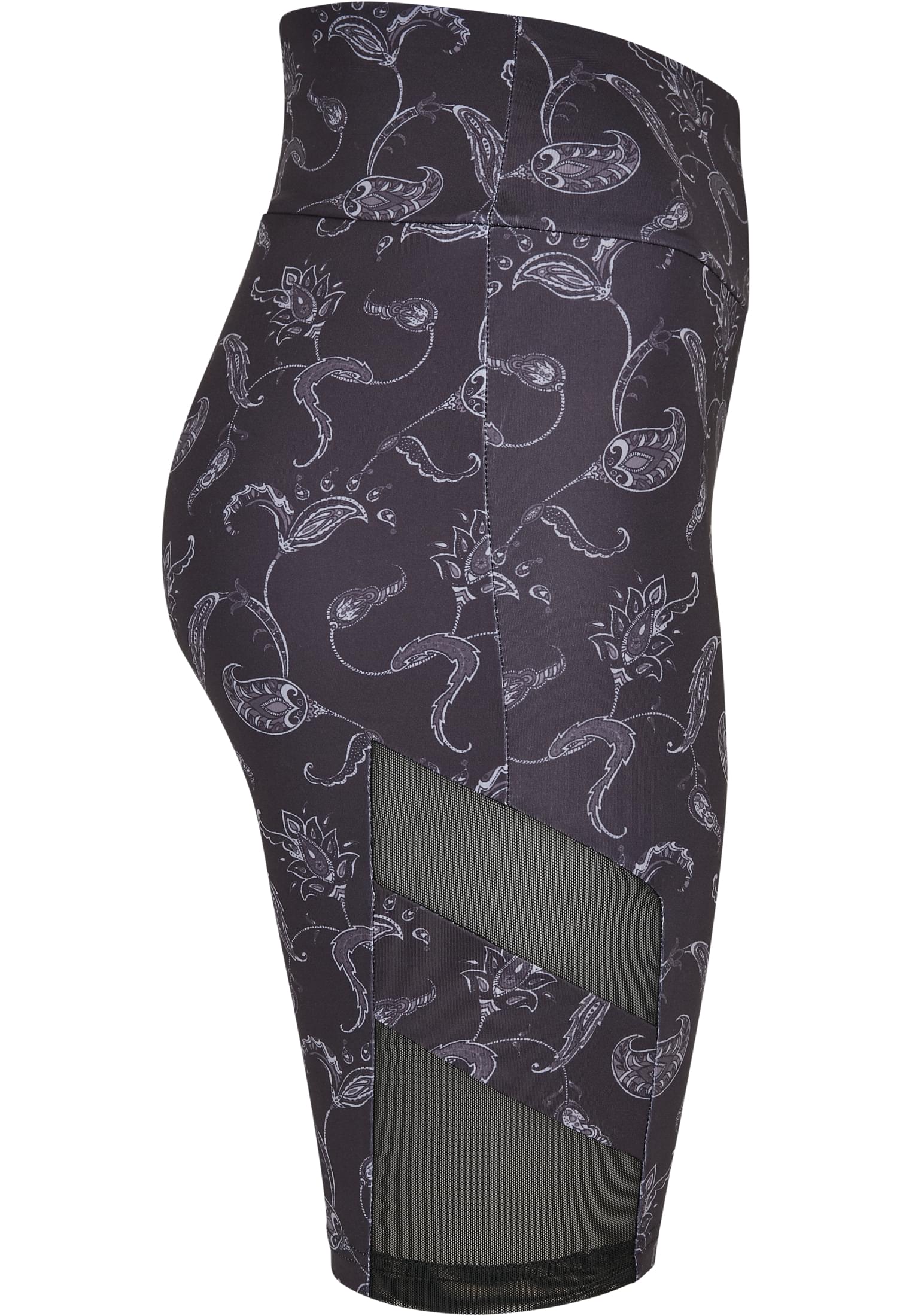 Ladies High Waist Tech Mesh AOP Cycle Shorts blackpaisley 3XL - variant image 8