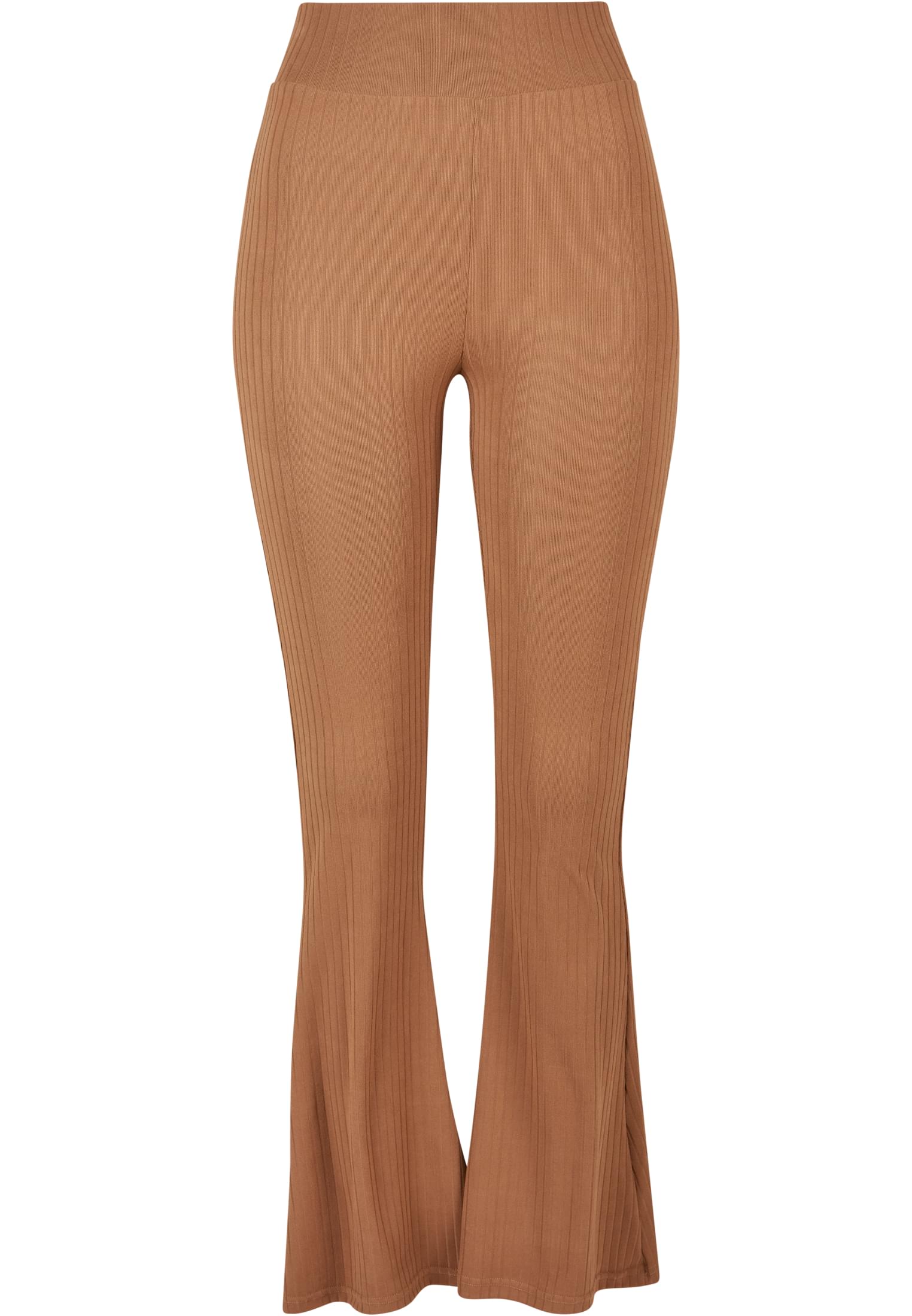 Ladies High Waist Rib Flared Leggings darktaupe 3XL - variant image 5