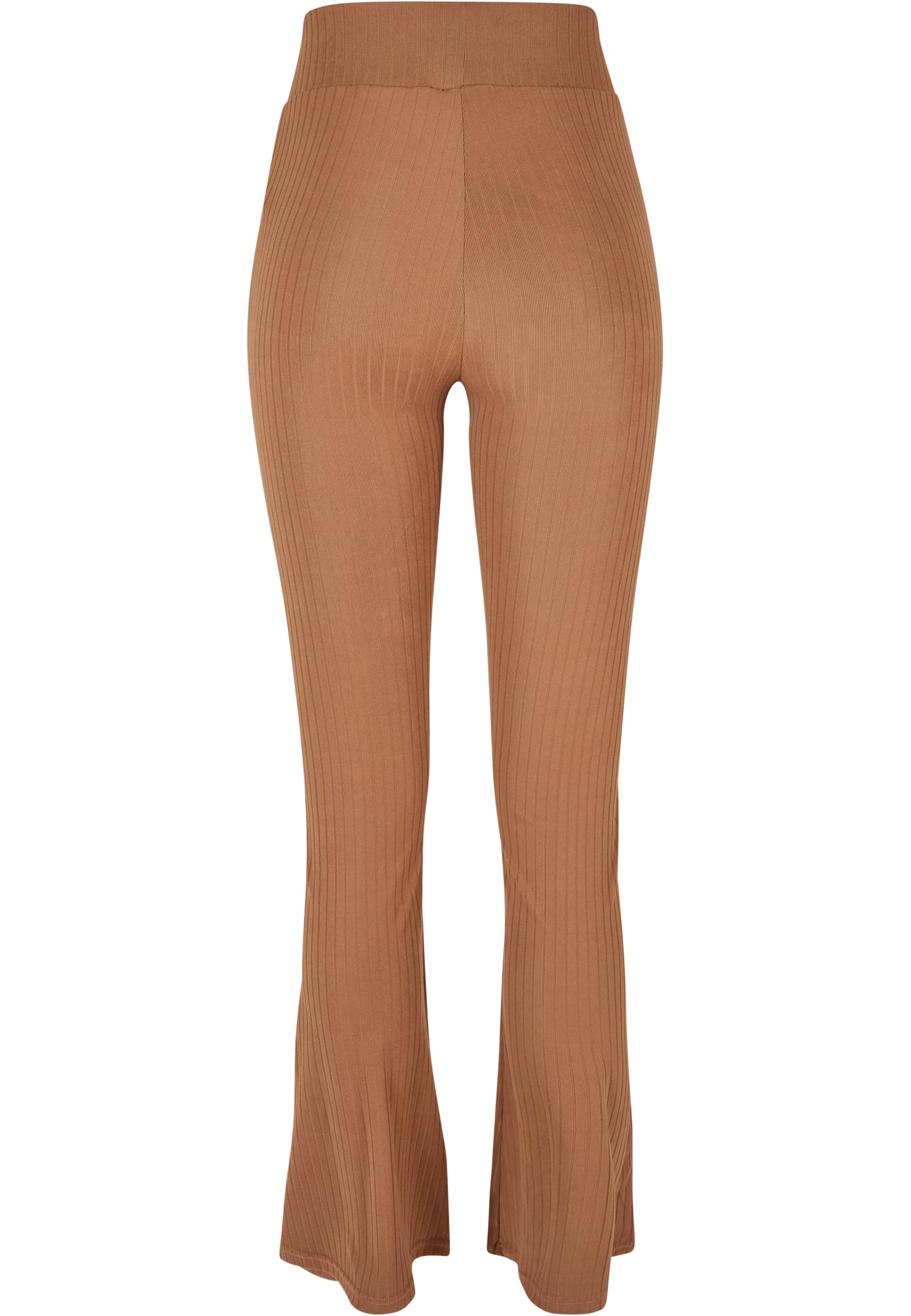 Ladies High Waist Rib Flared Leggings darktaupe 3XL - variant image 7