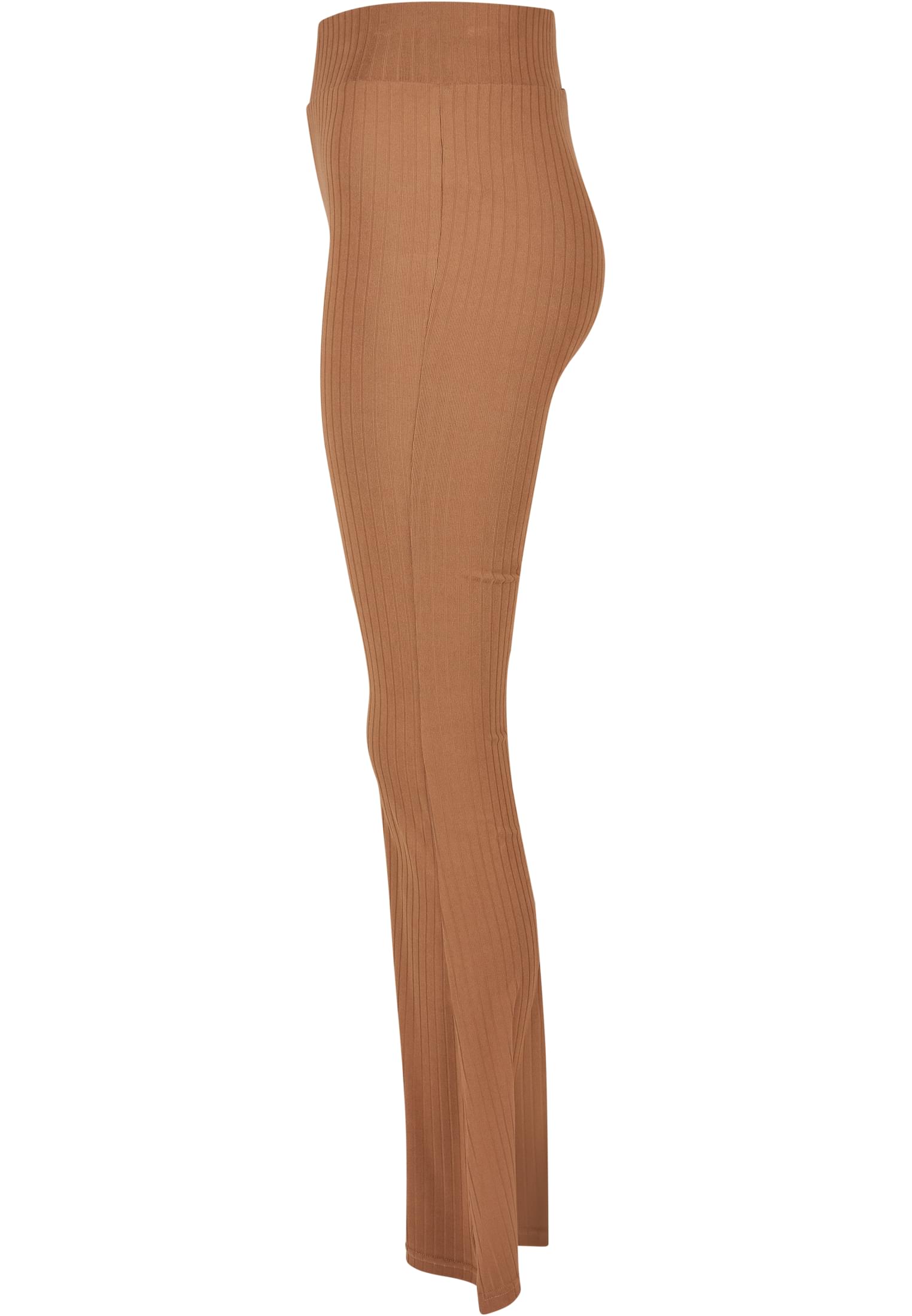 Ladies High Waist Rib Flared Leggings darktaupe 3XL - variant image 6